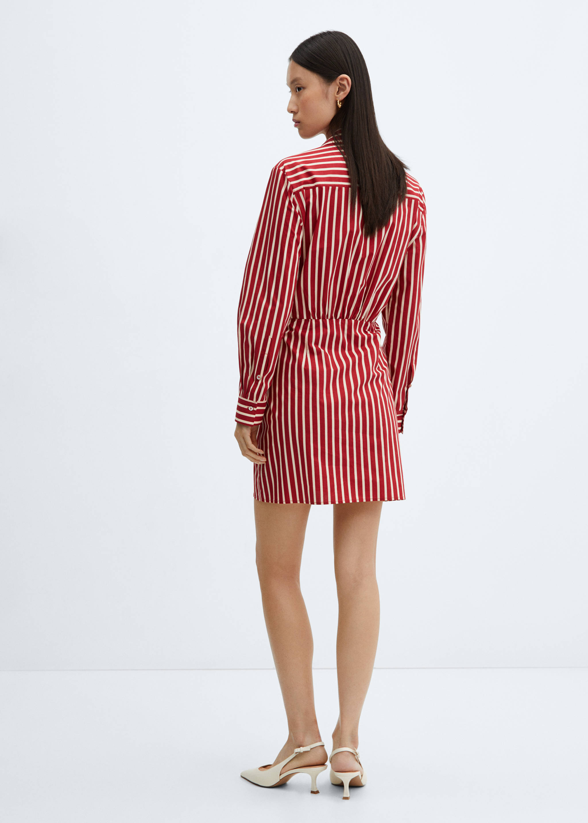 Vestido cruzado rayas - Reverso del artículo