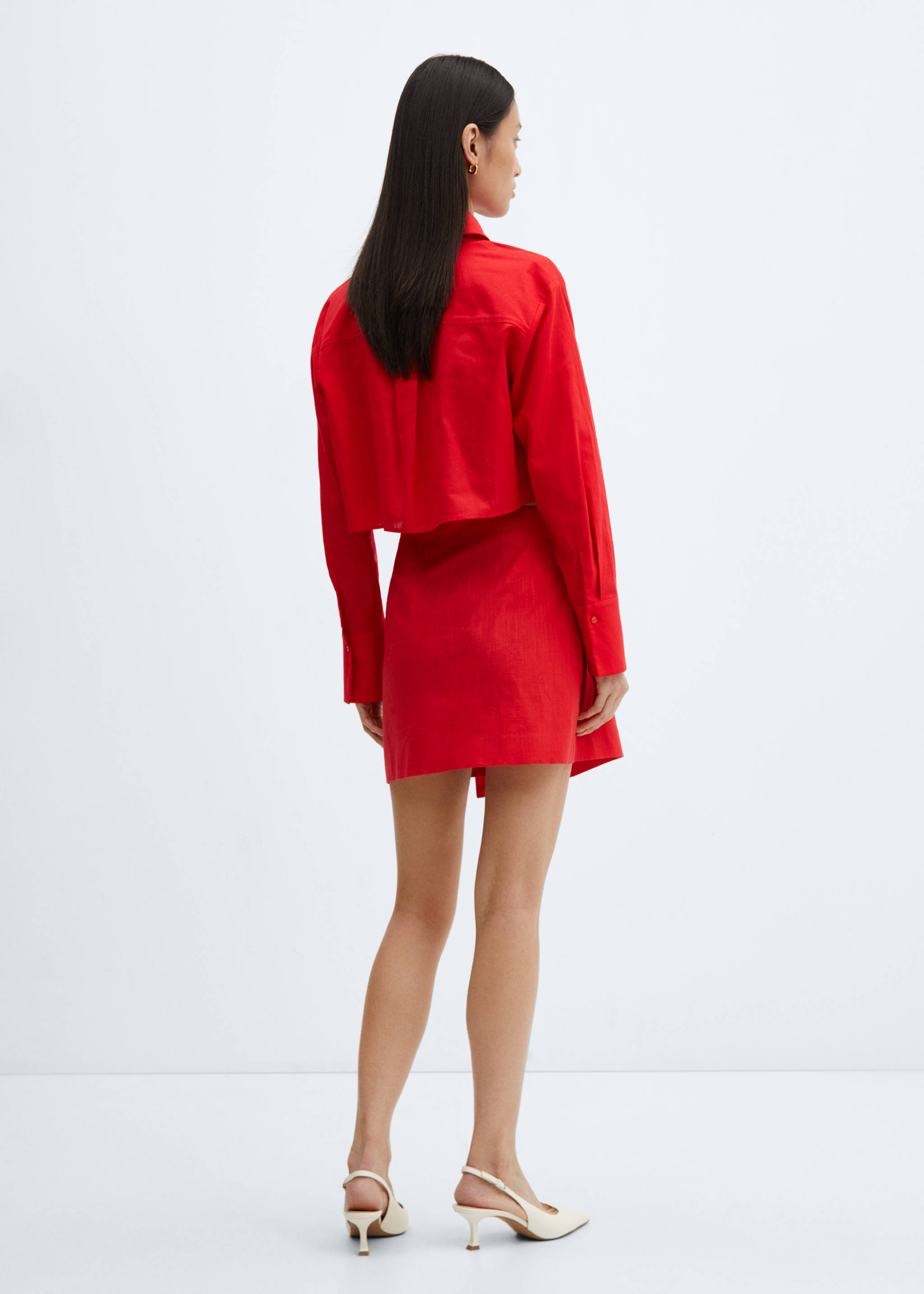 Embroidered cotton skirt - Reverse of the article