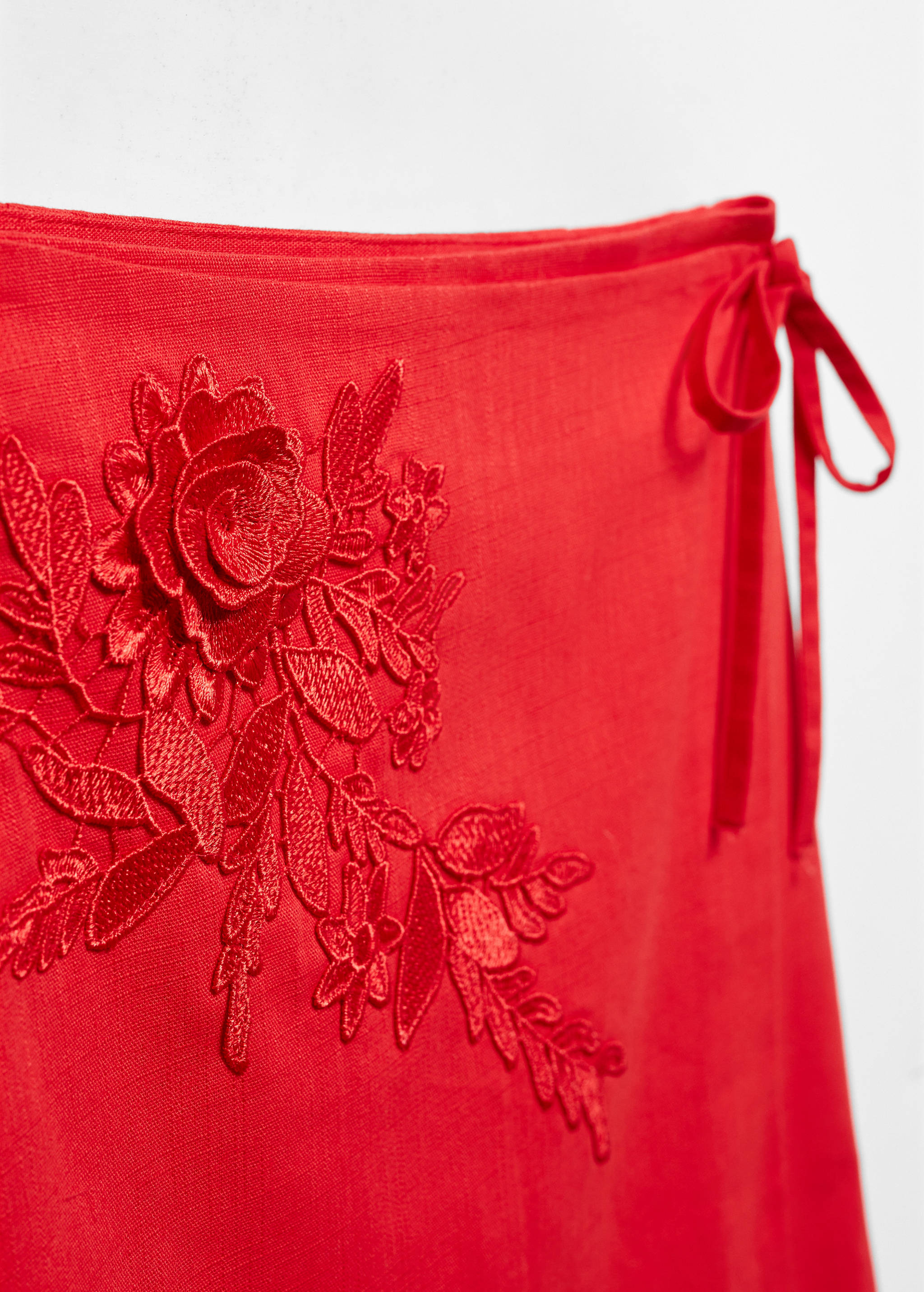 Embroidered cotton skirt - Details of the article 8