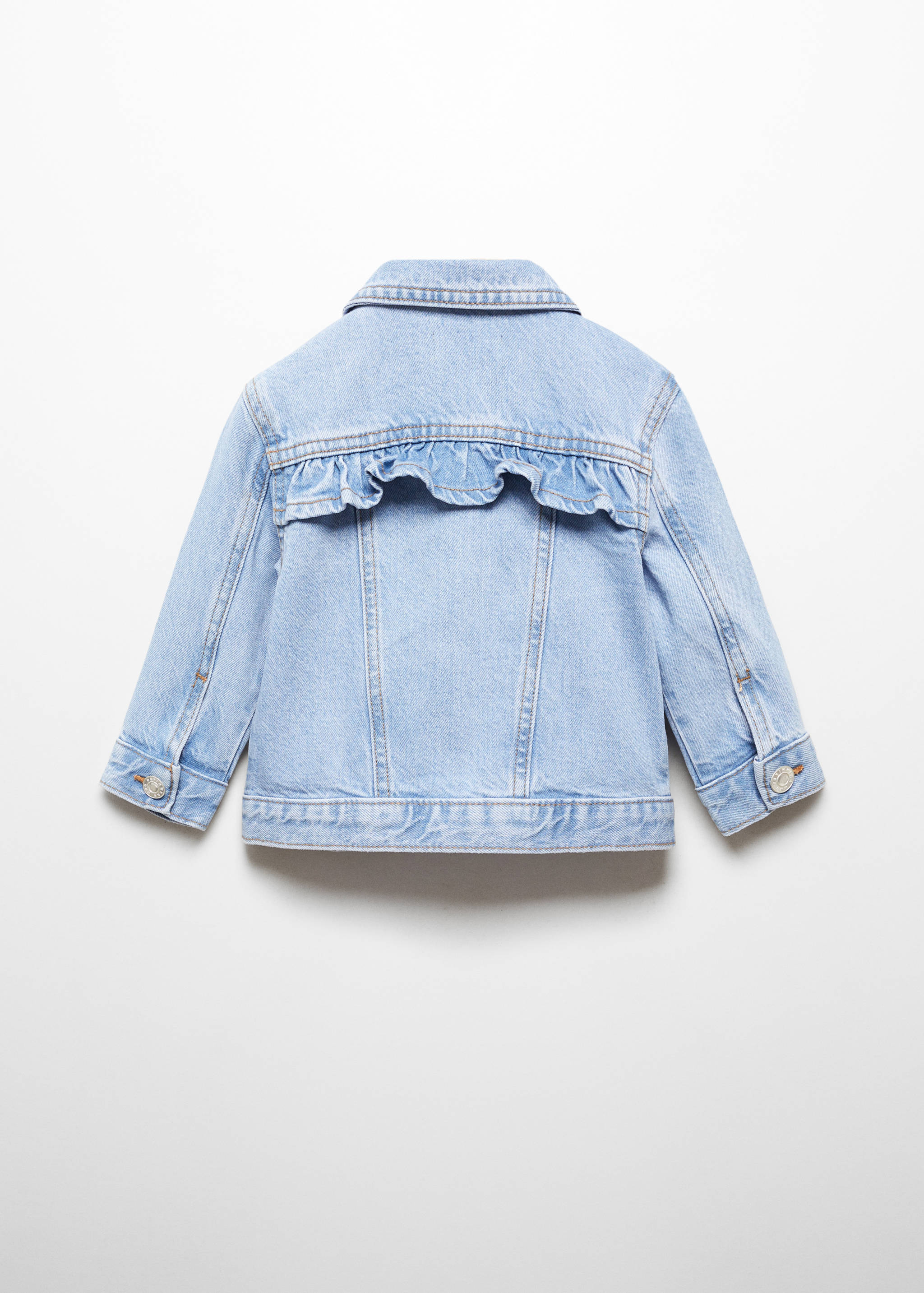 Ruffled denim jacket - Reverse of the article