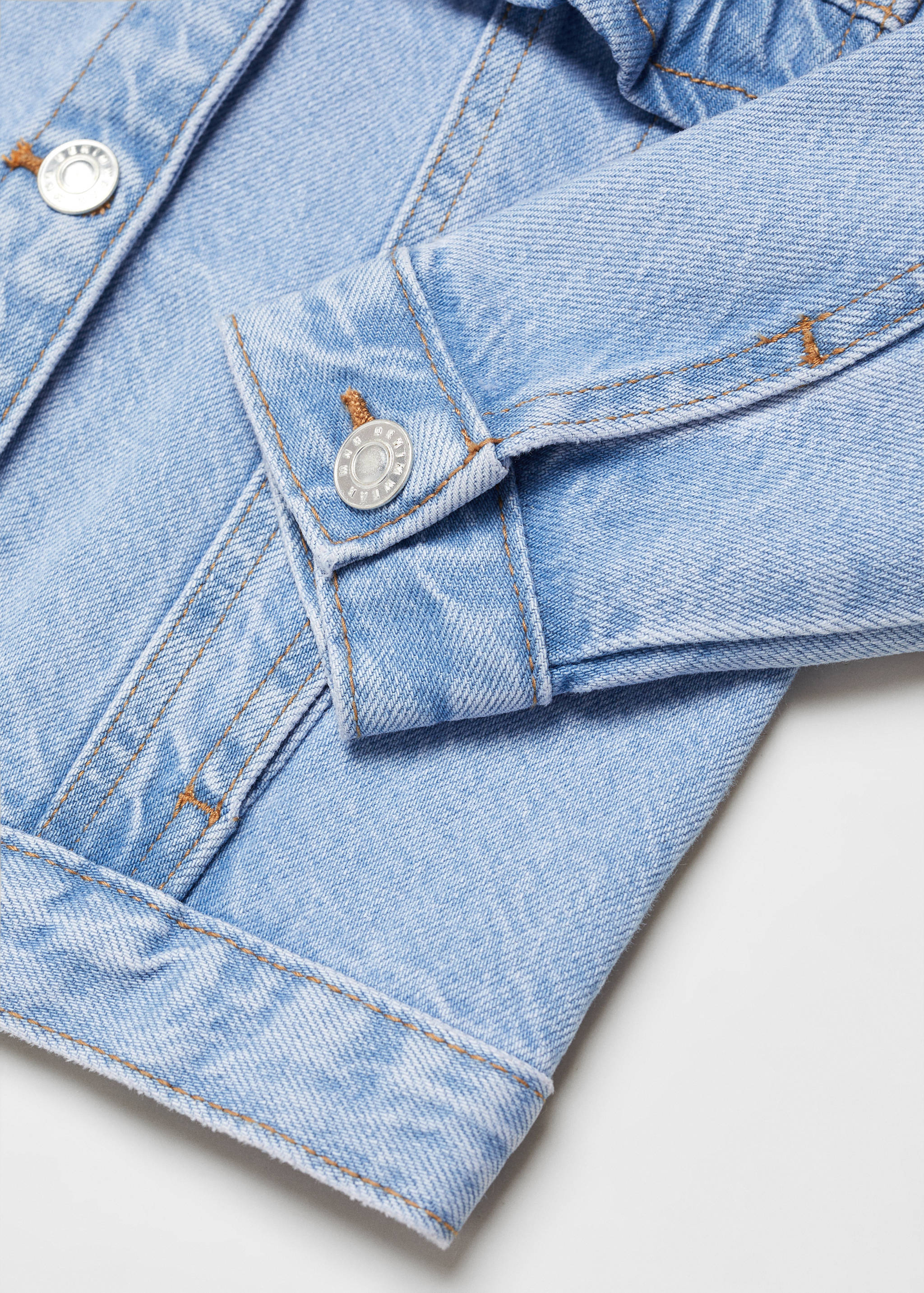 Ruffled denim jacket - Details of the article 0