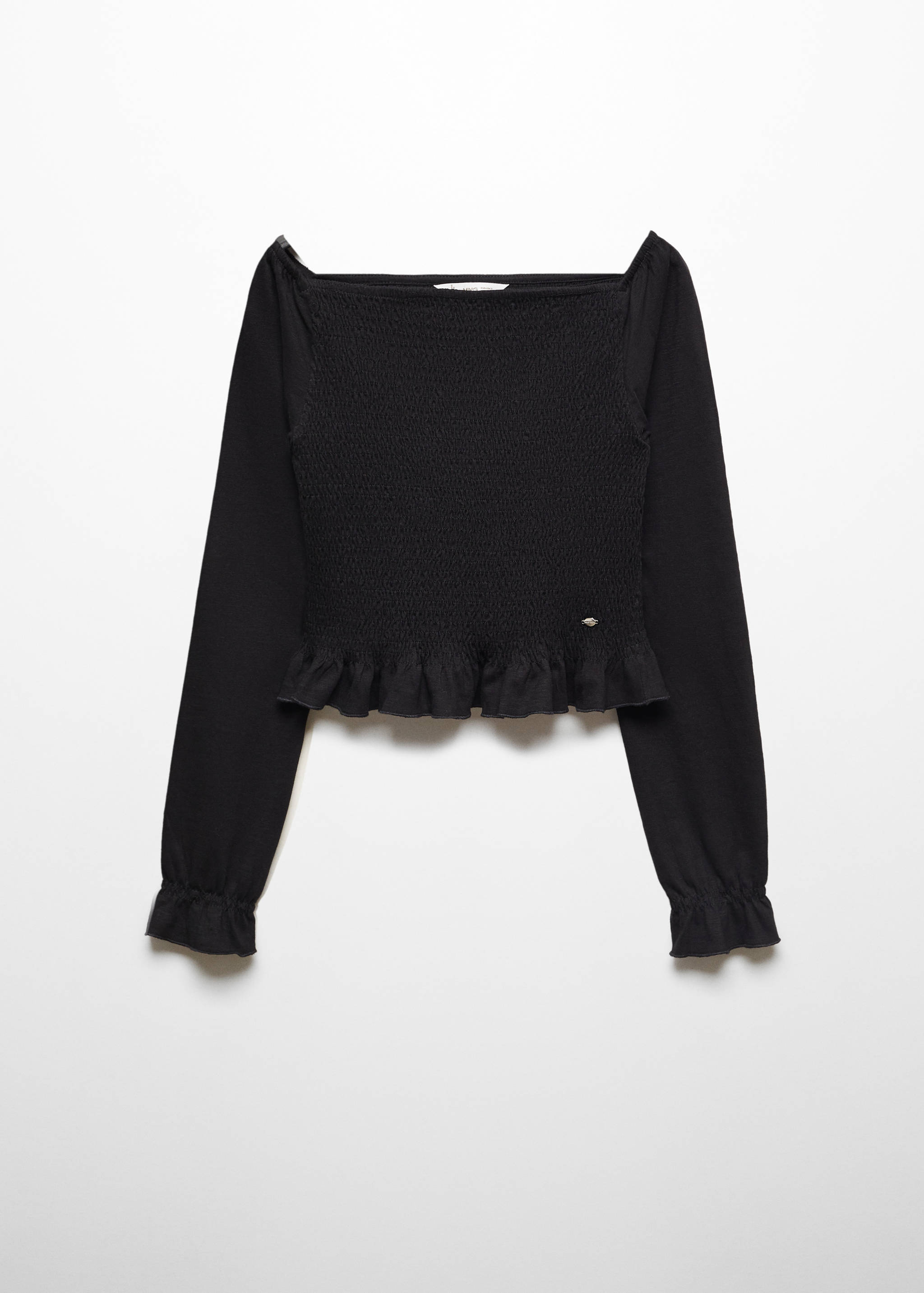 Long-sleeved t-shirt with ruffles - Article without model