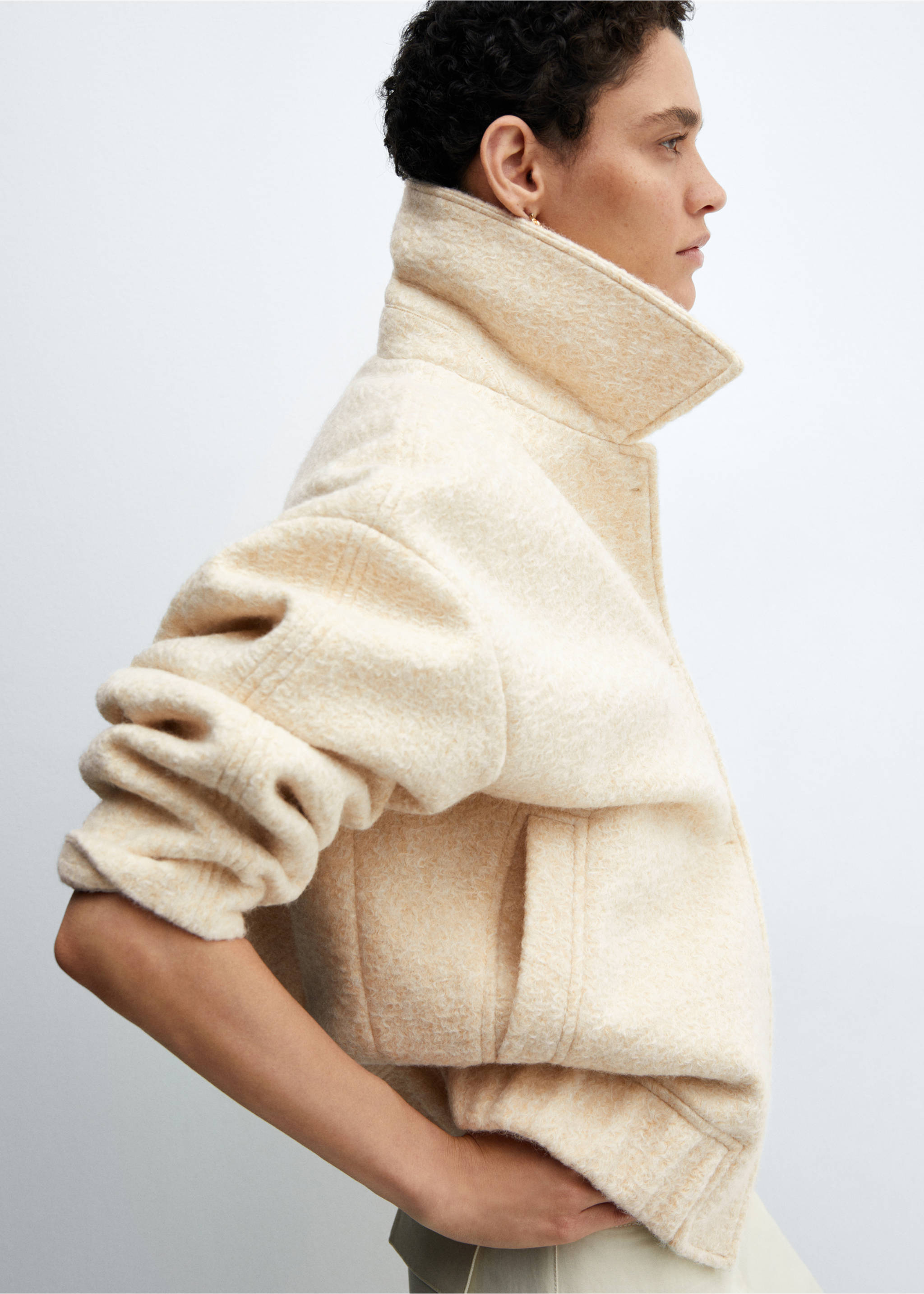 Chaqueta bomber oversize - Detalle del artículo 2, Amarillo pastel. Ref: 67043263-00.