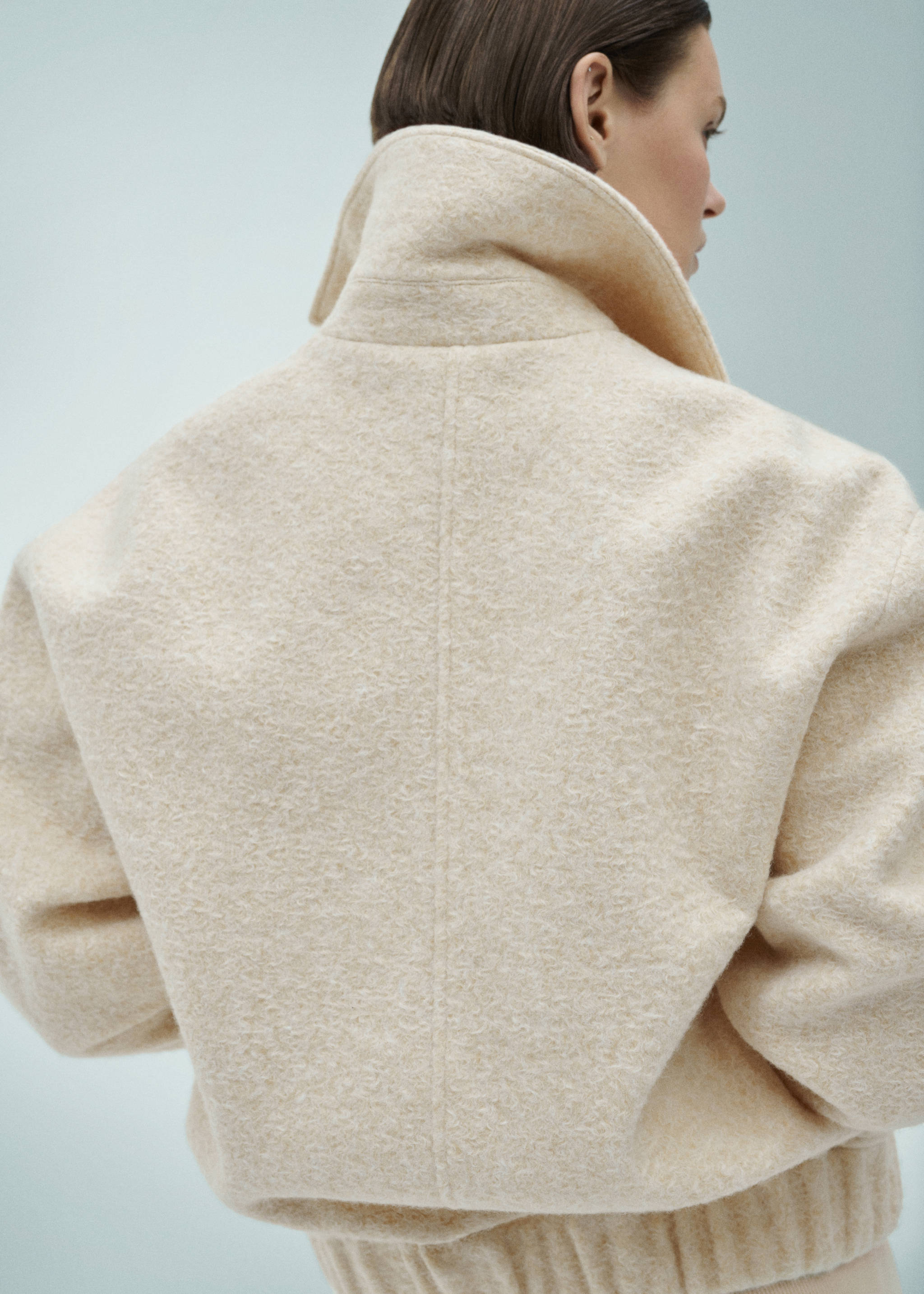 Chaqueta bomber oversize - Detalle del artículo 9, Amarillo pastel. Ref: 67043263-00.