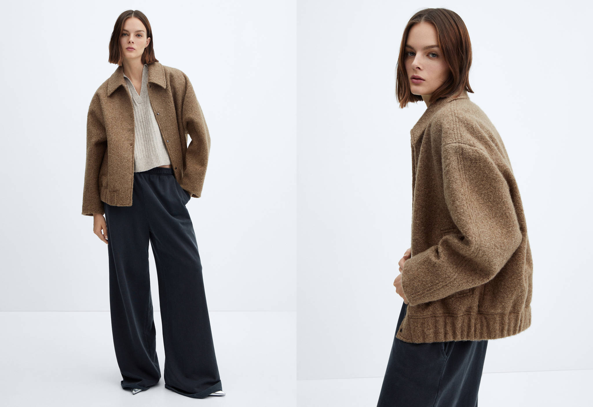 Oversized bomber jacket - Panoramic plane