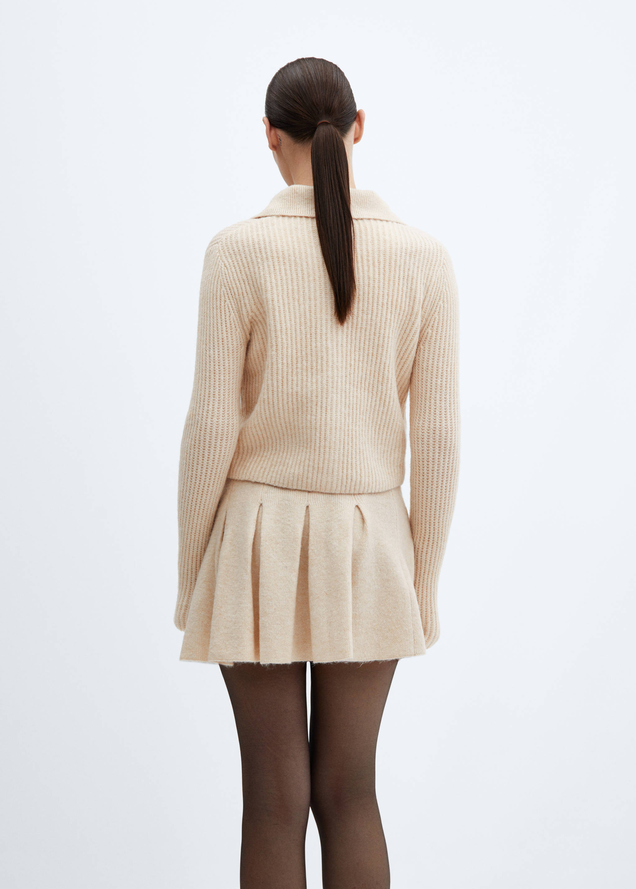 Knitted panel skirt - Reverse of the article