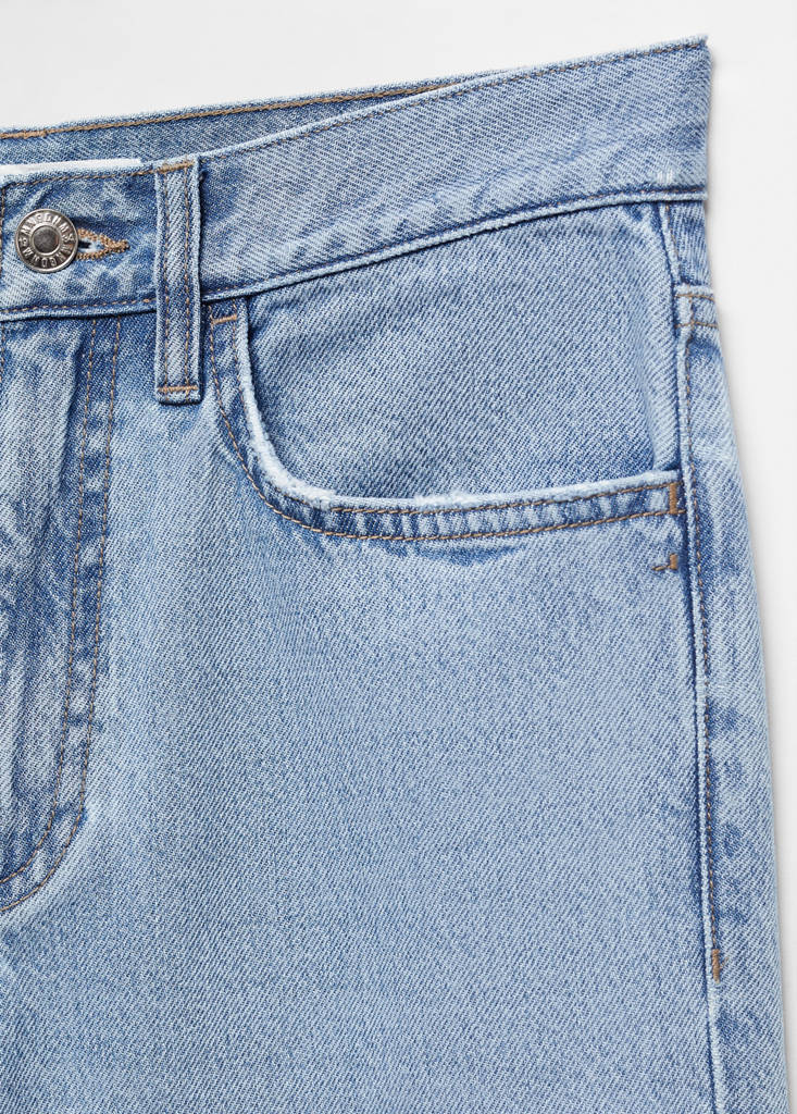Mid-rise straight jeans — Medium Blue