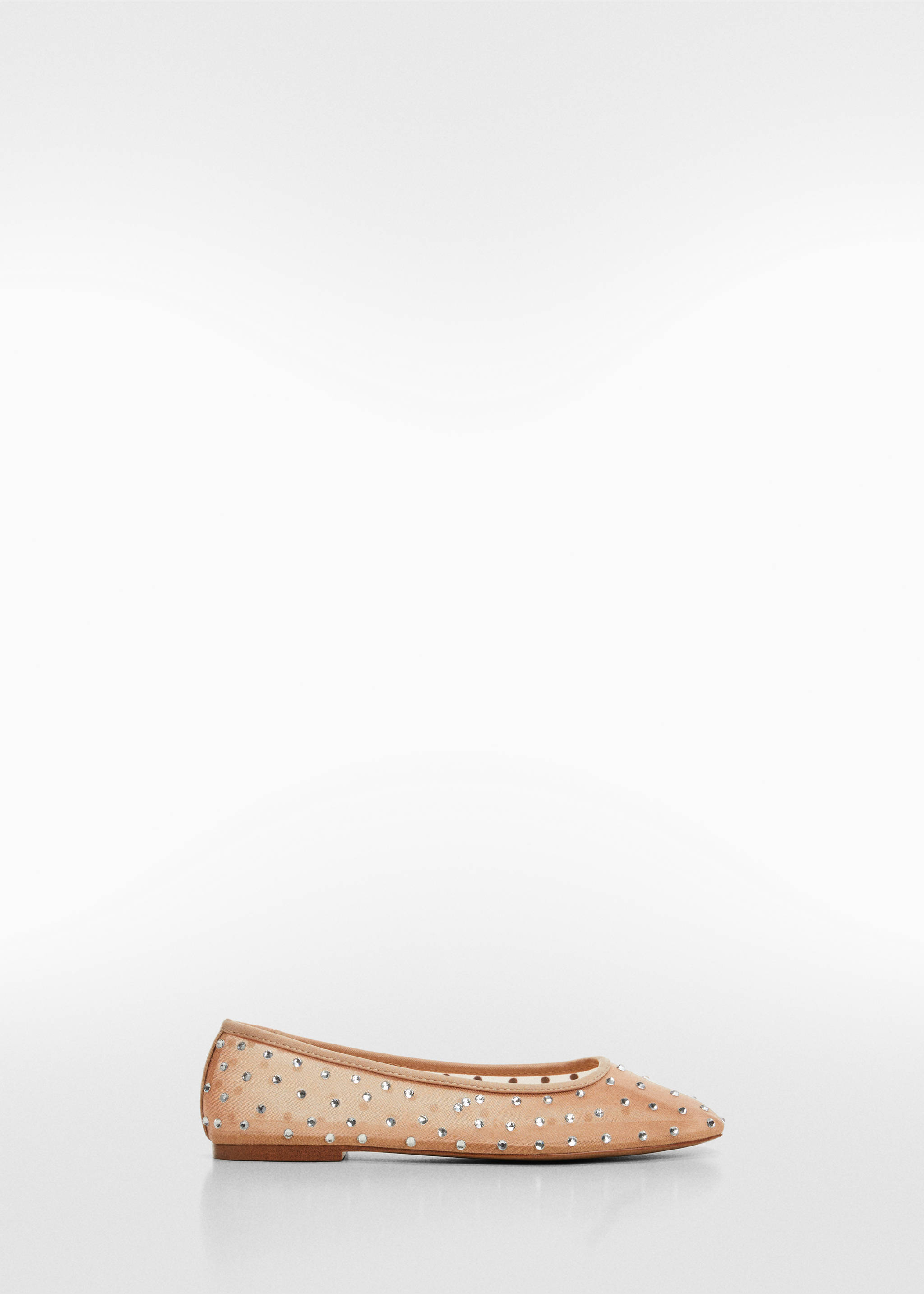 Rhinestone ballet flats - Article without model, Nude. Ref: 67044025-00.
