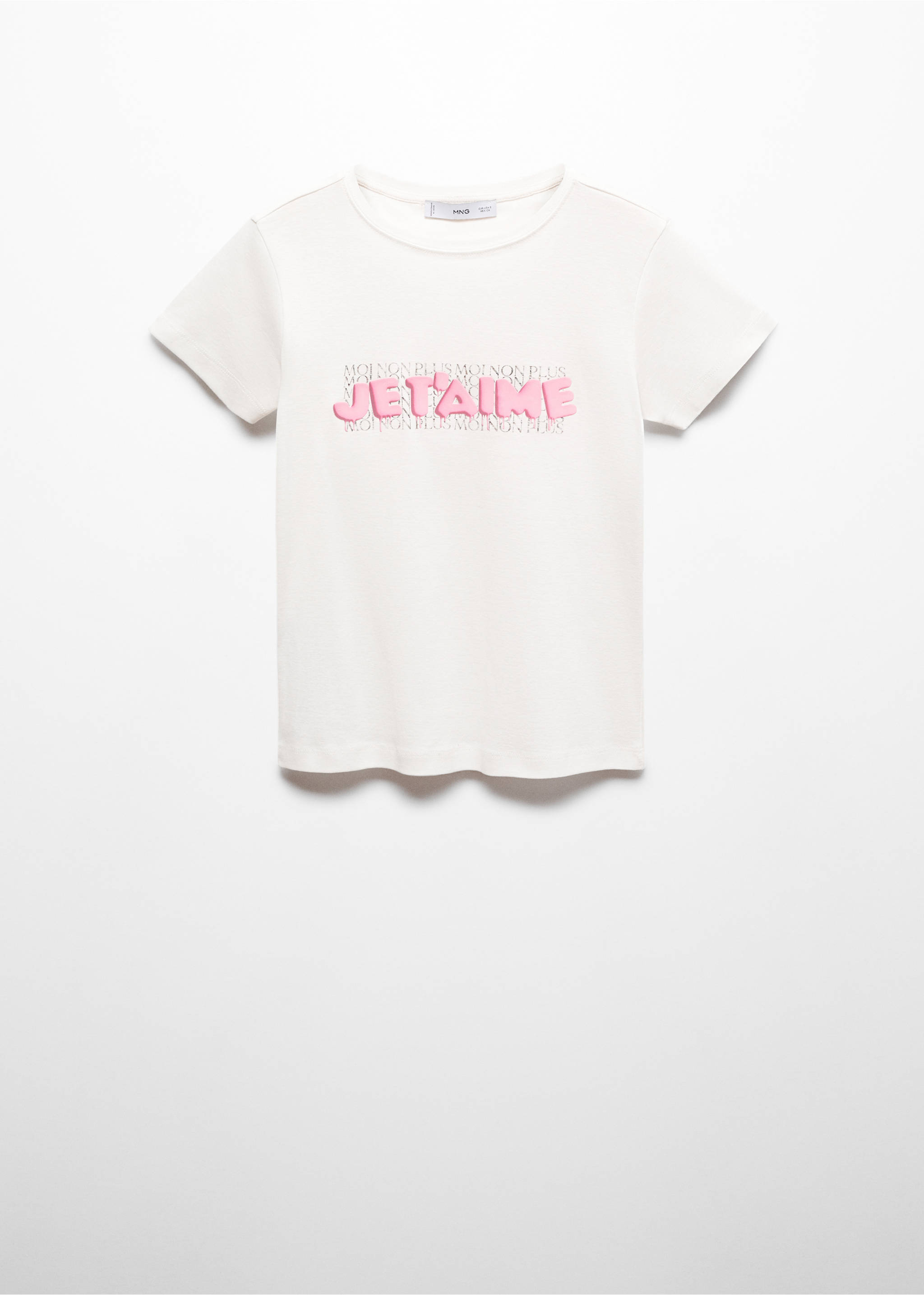 Camiseta algodón mensaje - Artículo sin modelo, Blanco. Ref: 67044029-00.