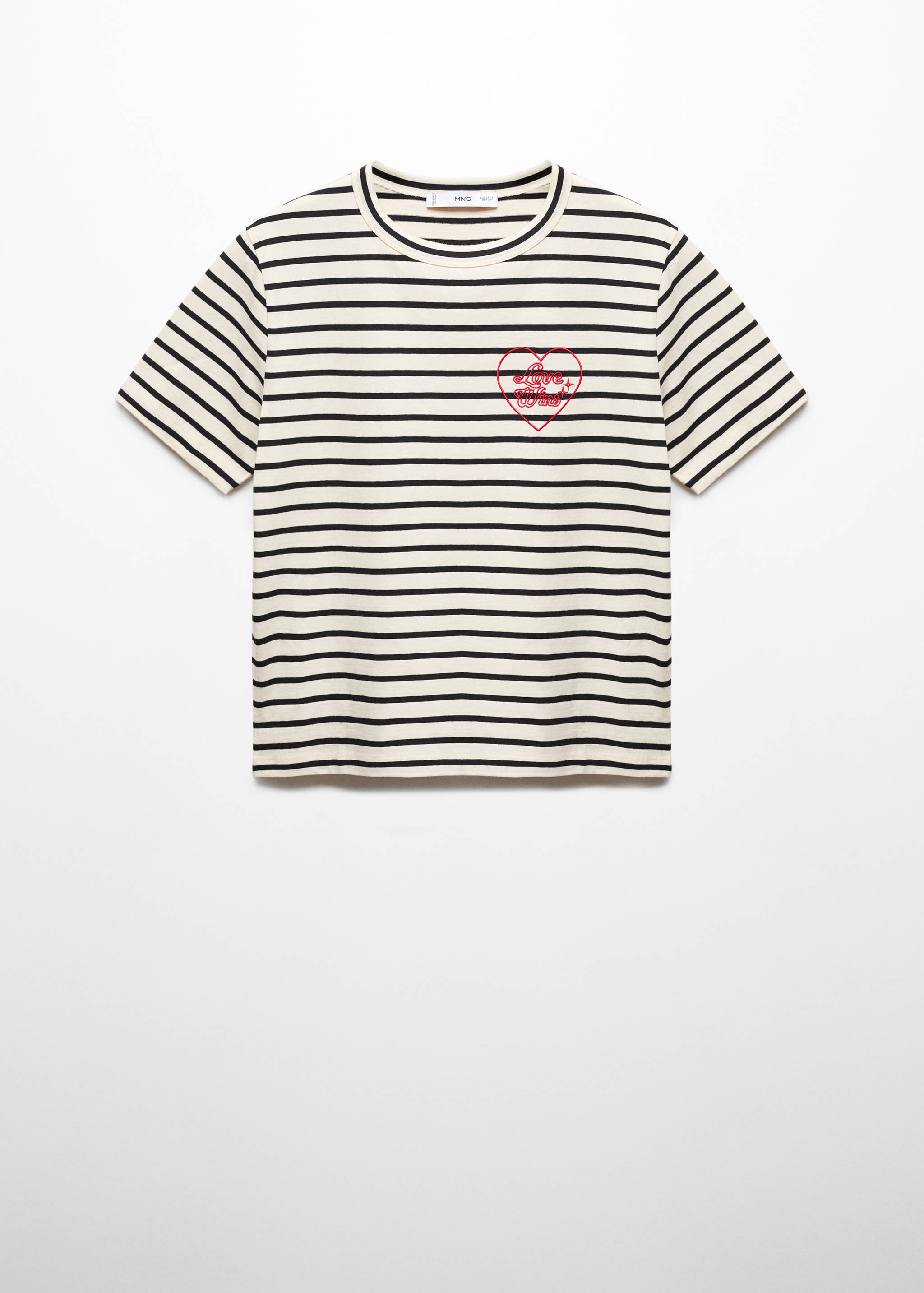 T-shirt riscas mensagem - Artigo sem modelo