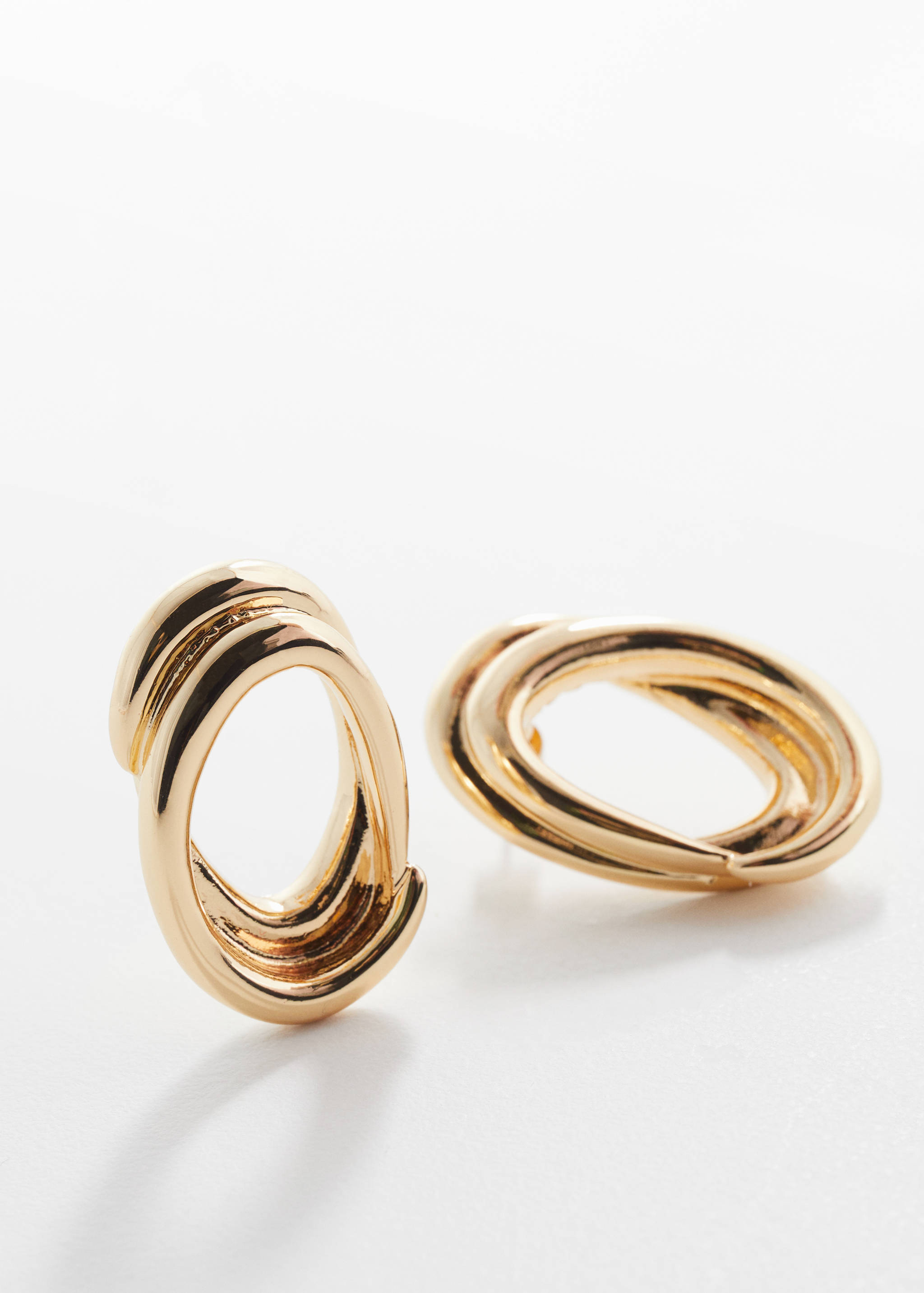 Oval hoop earrings - Medium plane