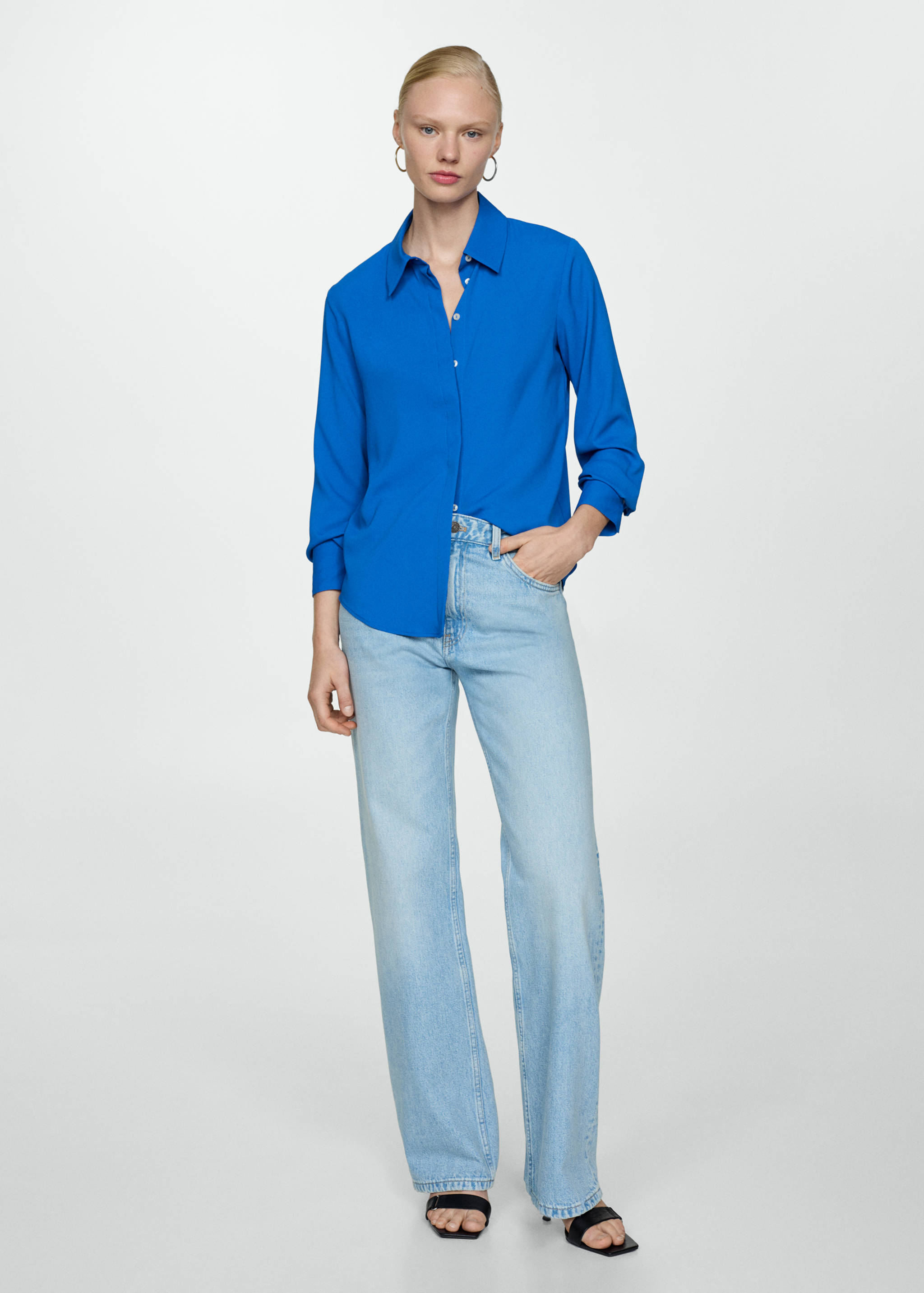 Fließendes Regular Fit-Hemd - Allgemeine Ansicht