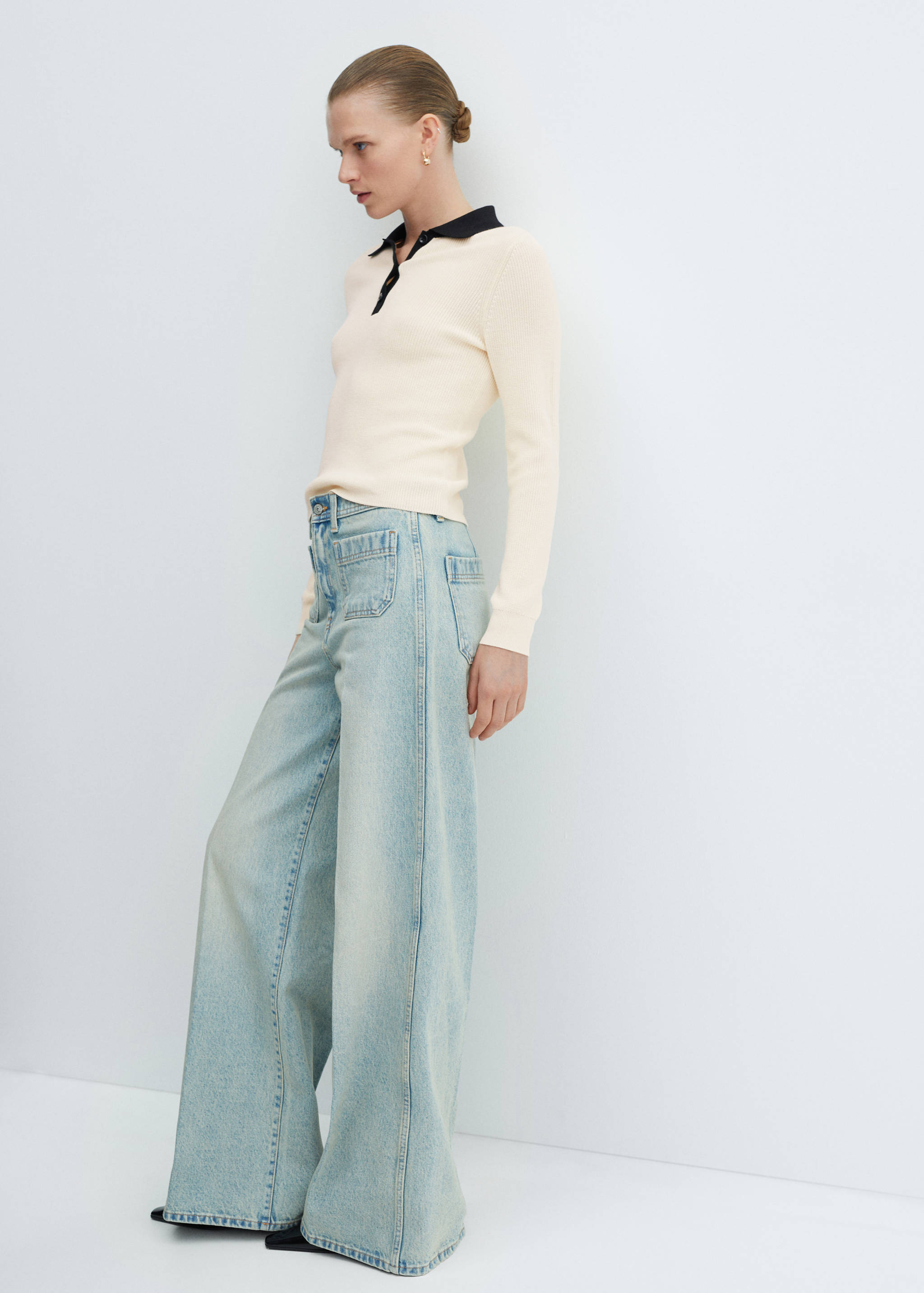 Pull-over maille col polo - Détail de l'article 1