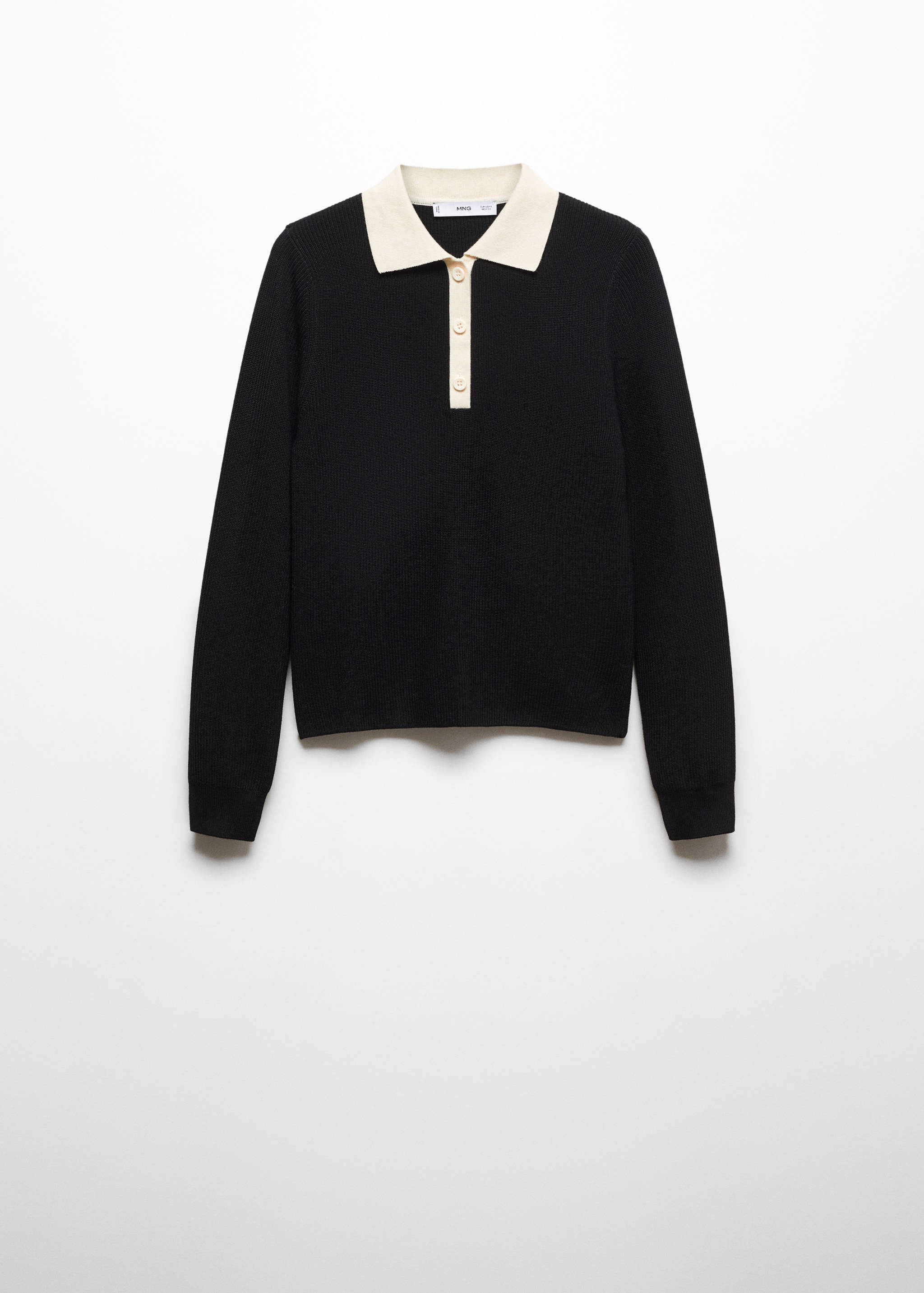 Knitted polo-neck sweater - Article without model
