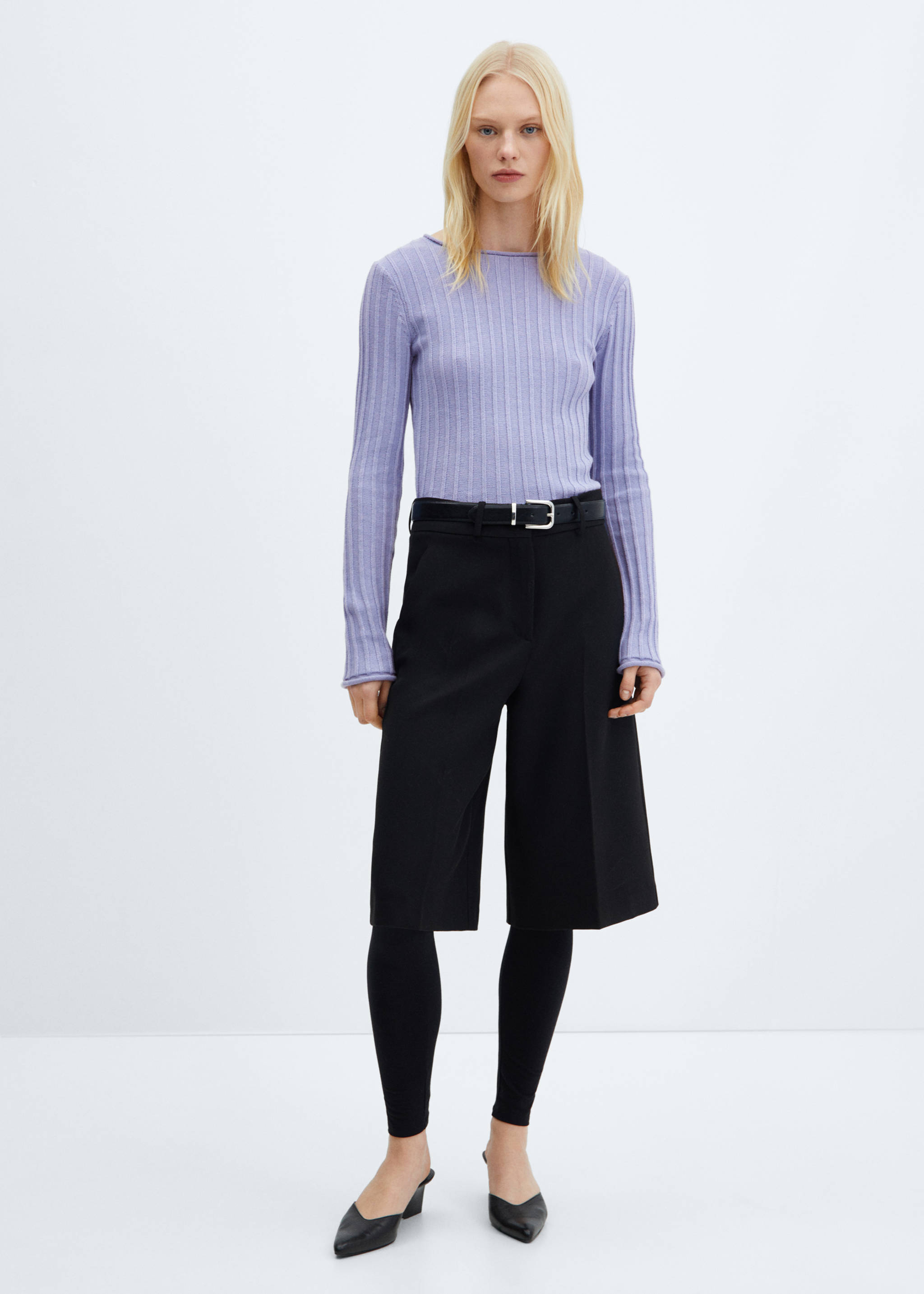 Ribbed knit sweater - General plane