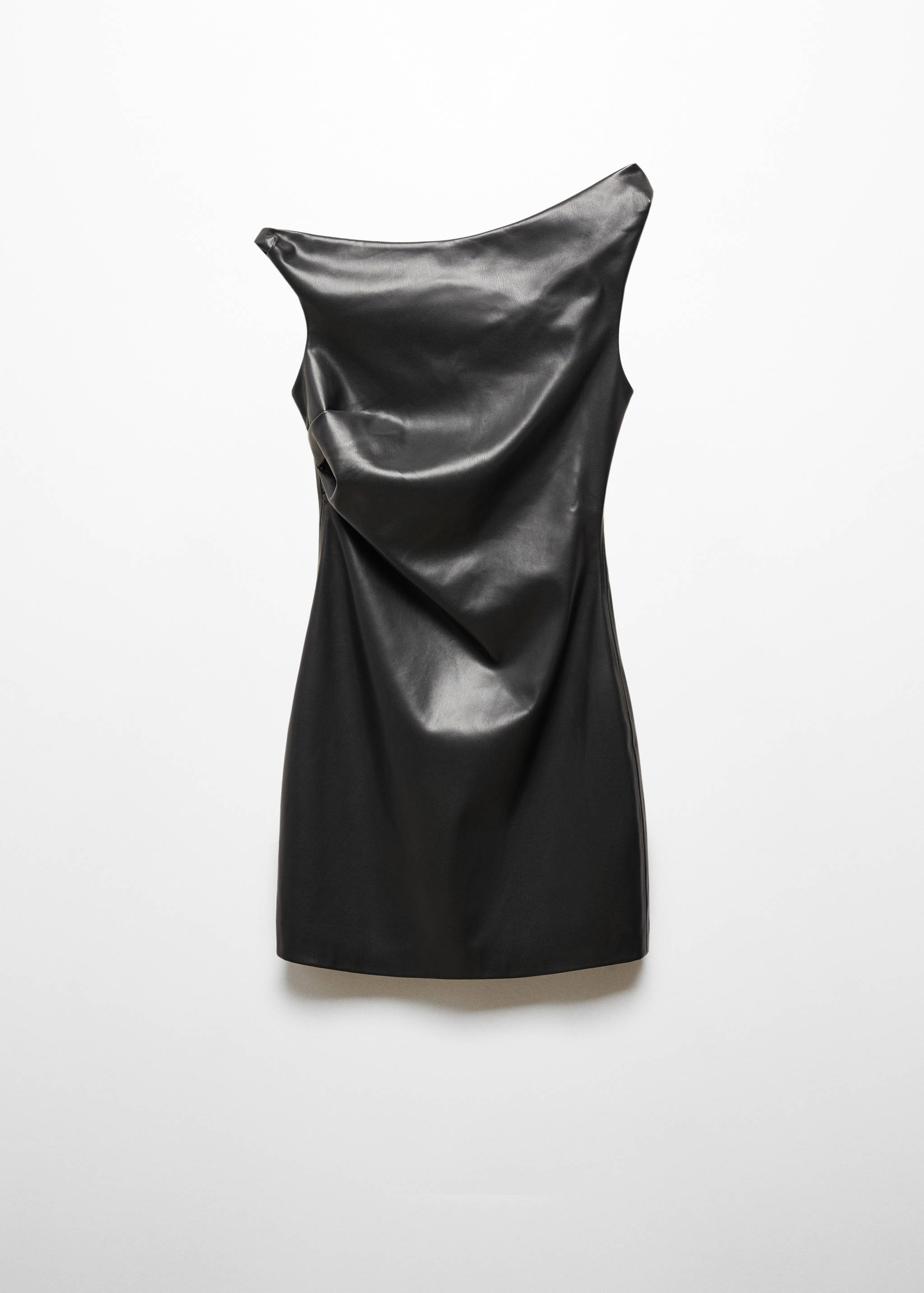 Short faux-leather dress - Article without model