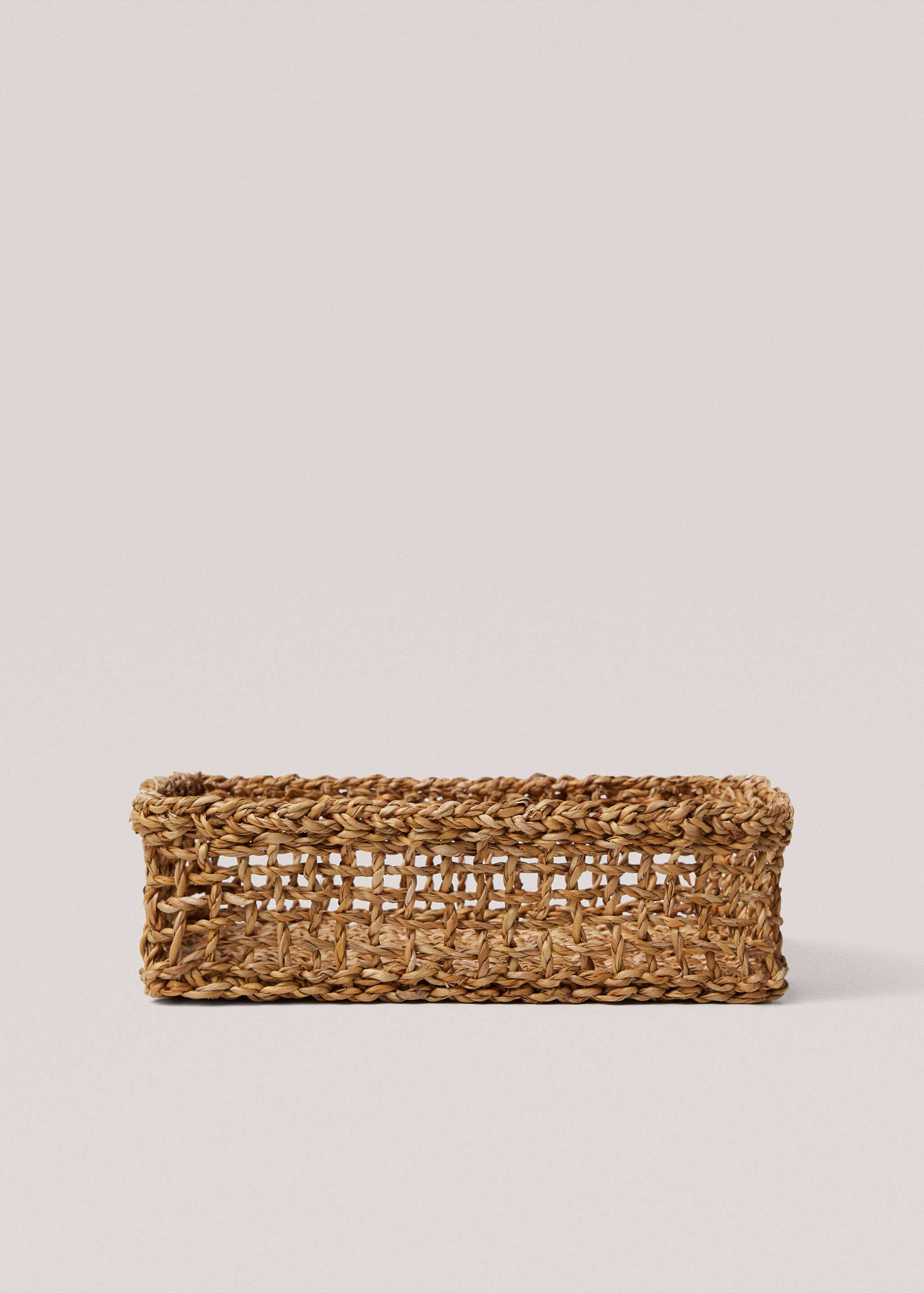 Cesta retangular de fibras naturais 25 x 35 cm - Artigo sem modelo