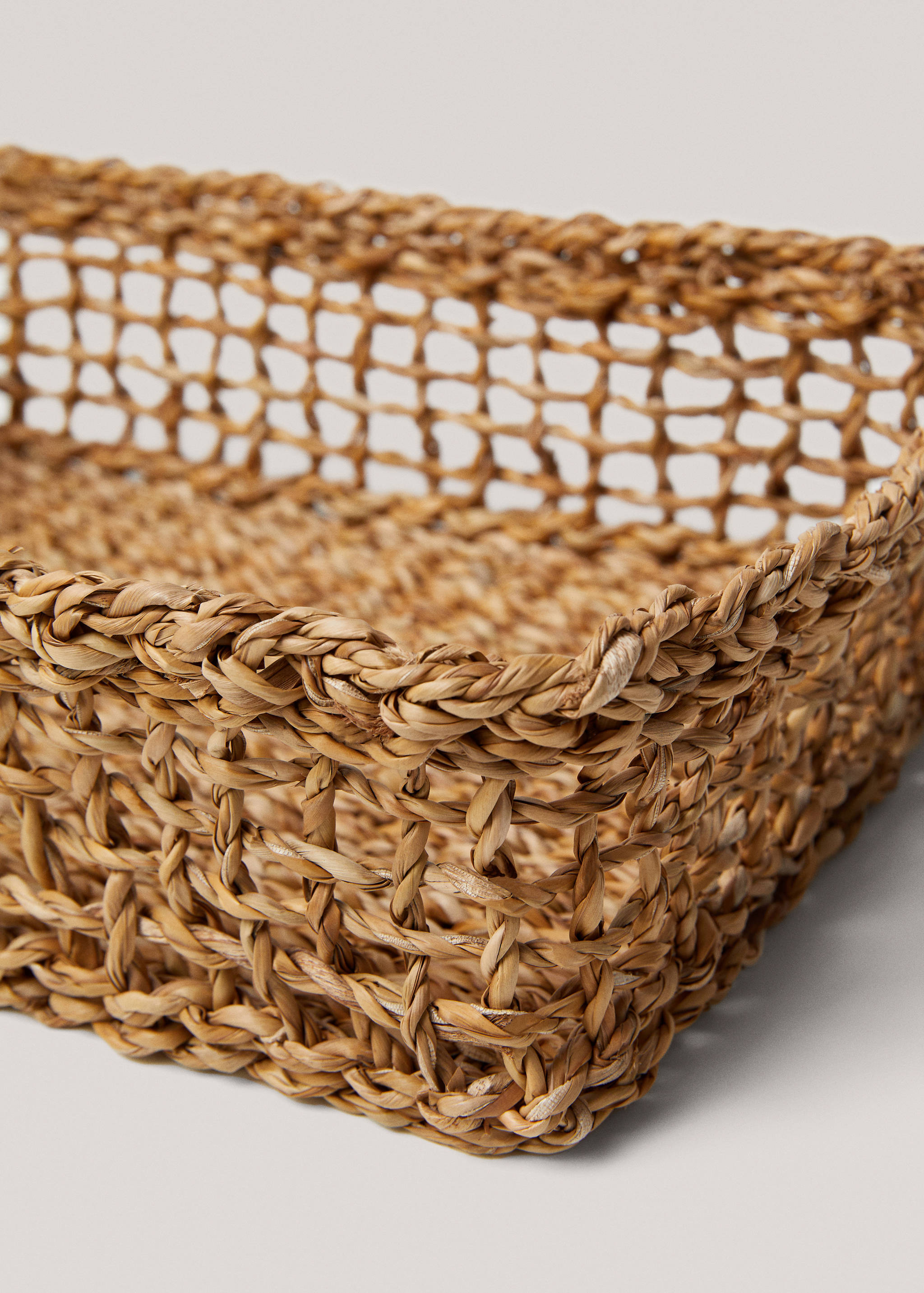 Cesta retangular de fibras naturais 25 x 35 cm - Pormenor do artigo 2