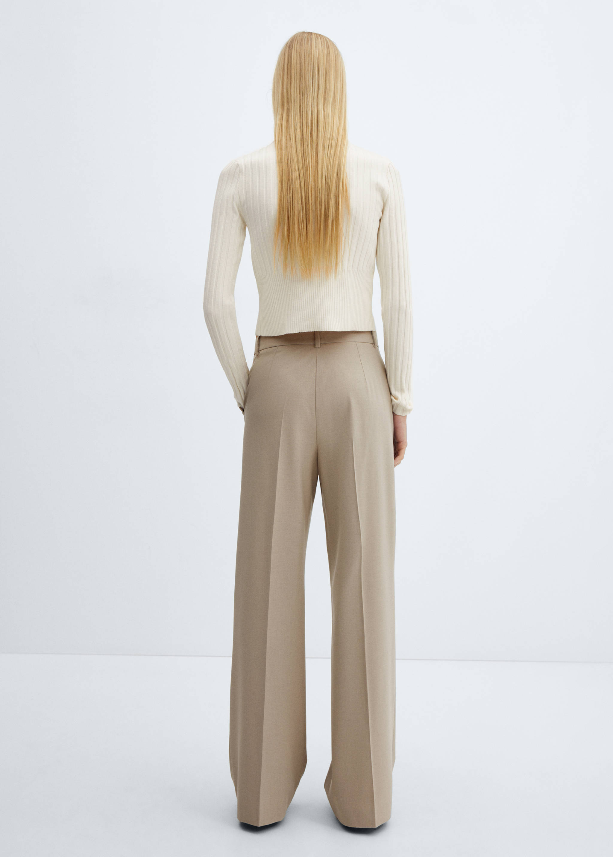 Zipper crop cardigan - Reverse of the article