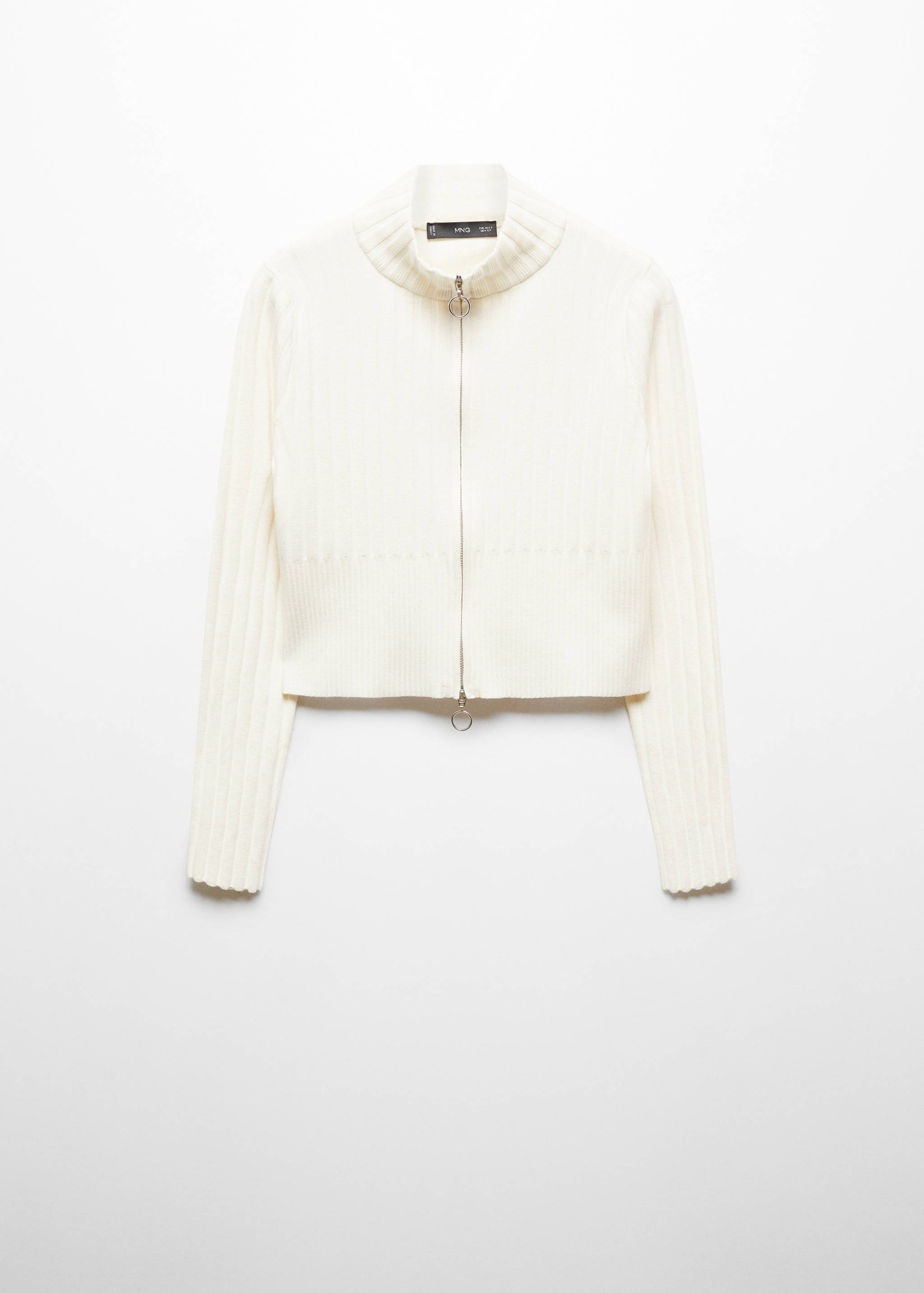 Zipper crop cardigan - Article without model