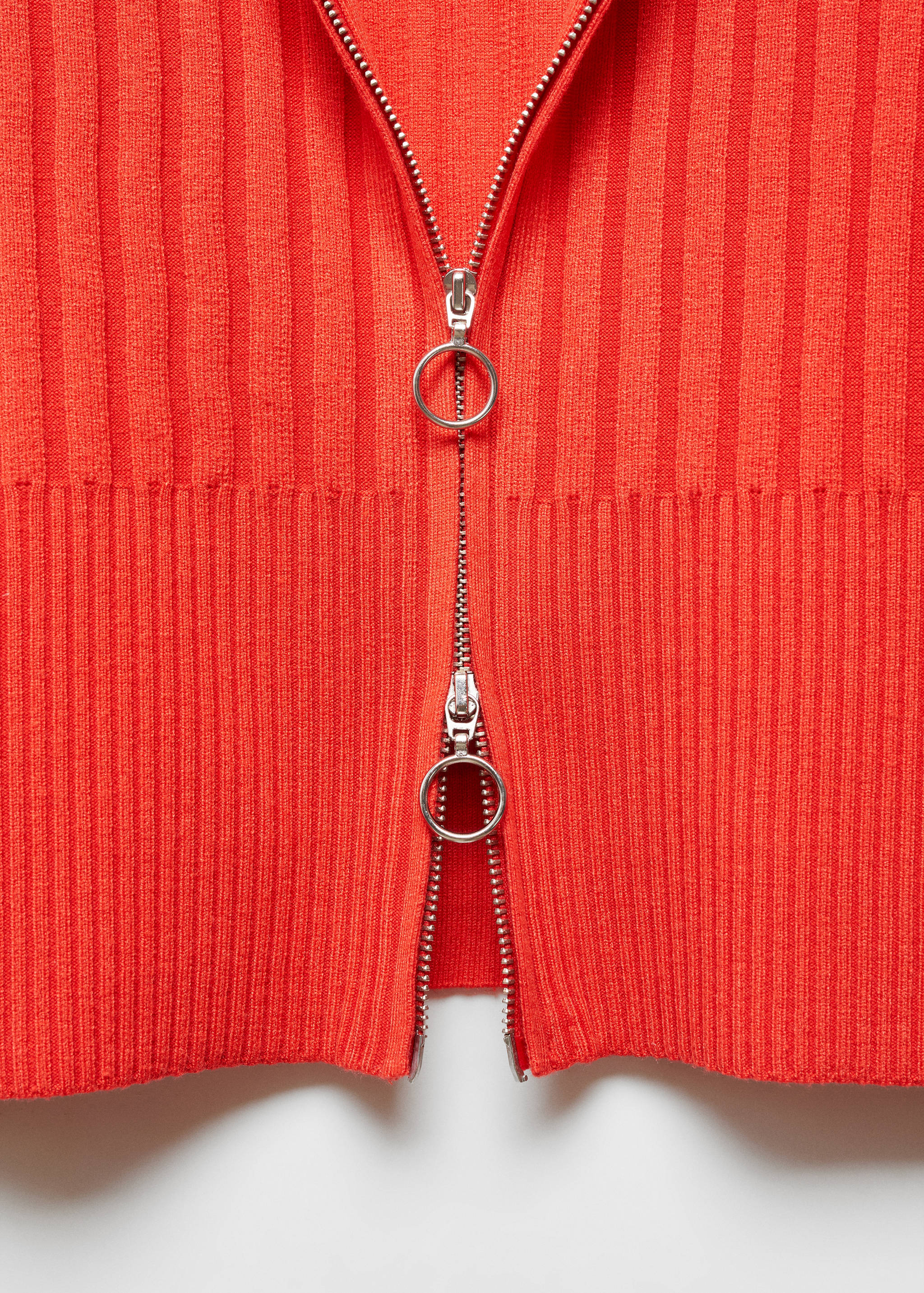 Zipper crop cardigan - Details of the article 8
