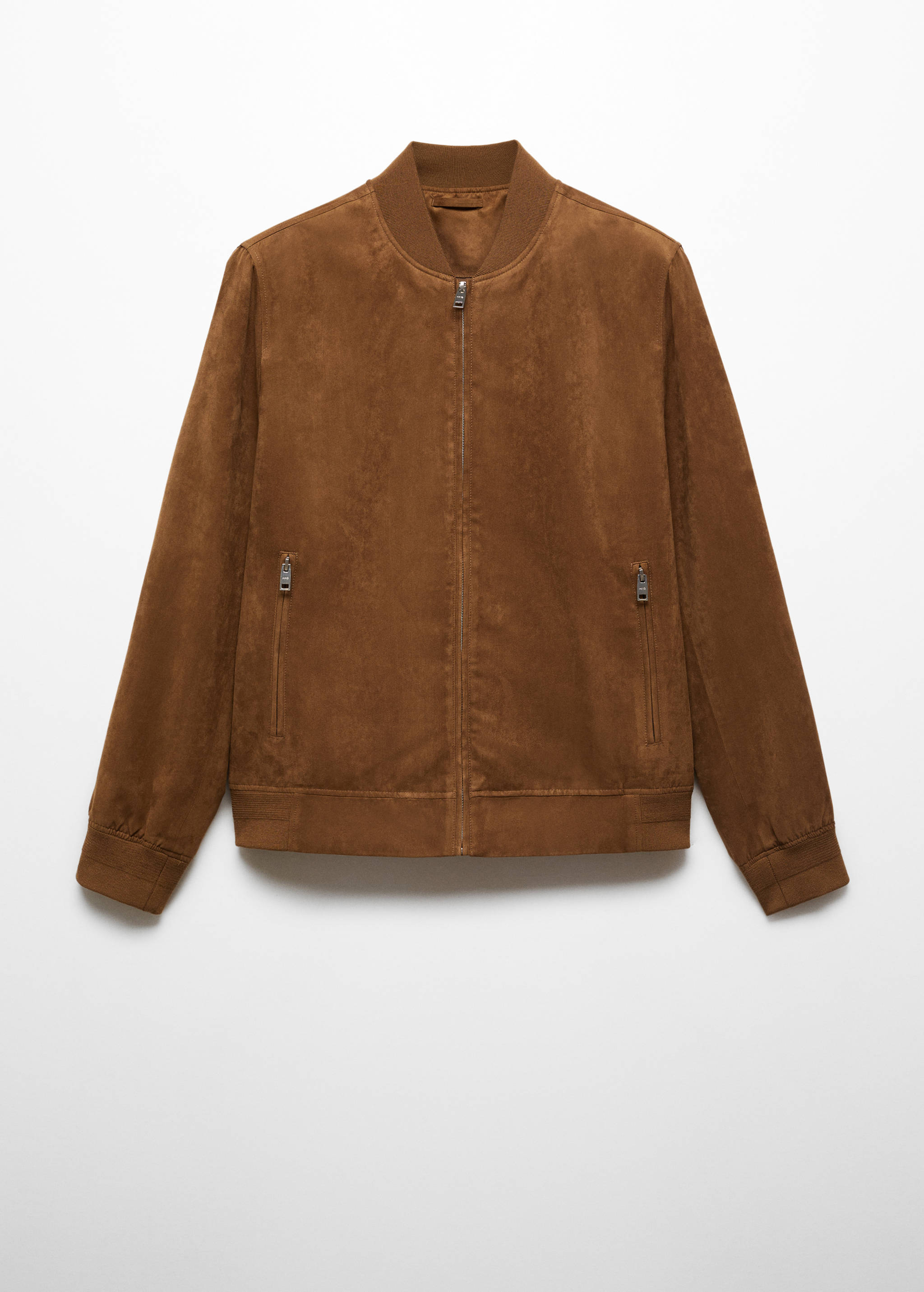 Suede-effect bomber jacket - Article without model