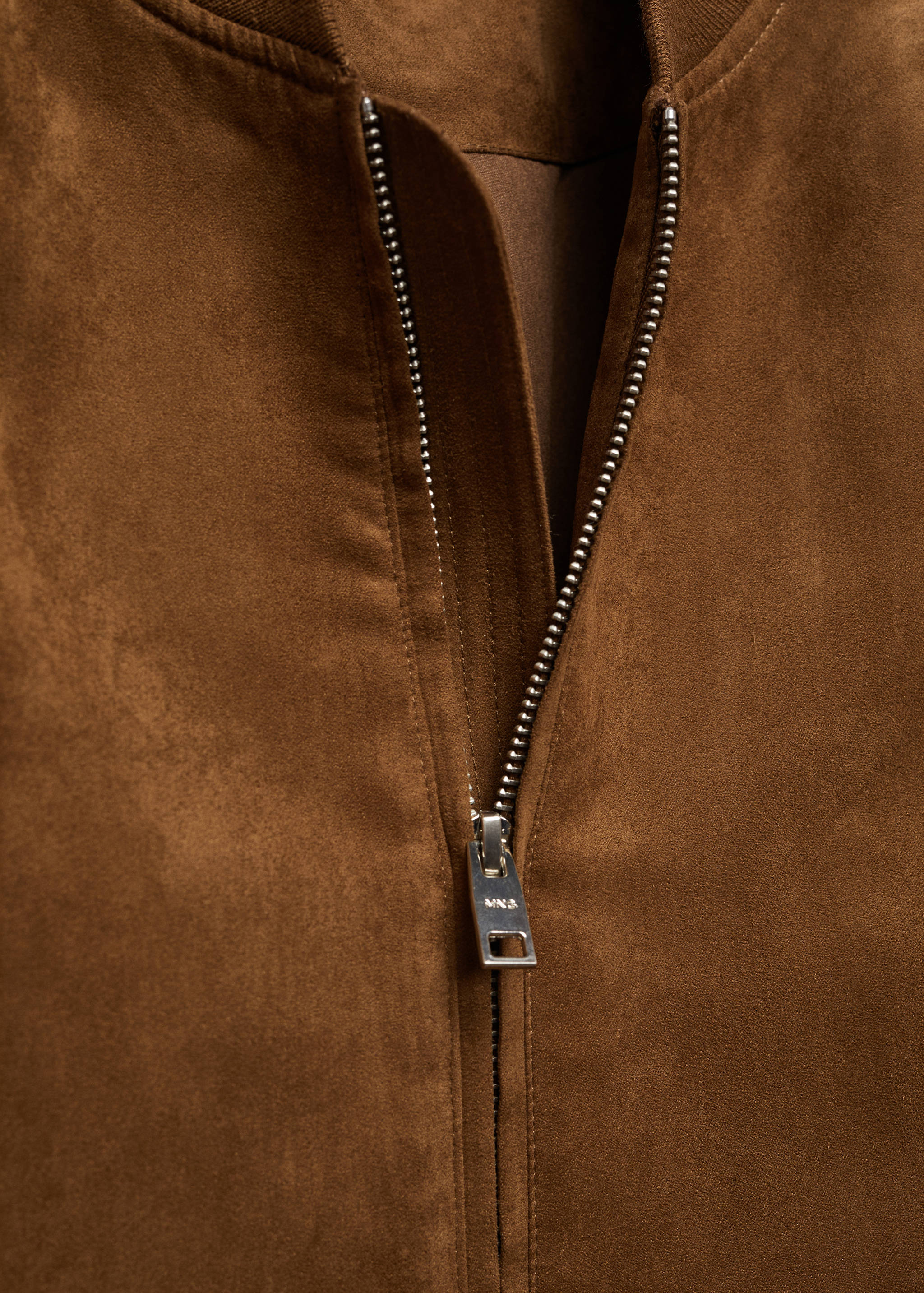Suede-effect bomber jacket - Details of the article 8