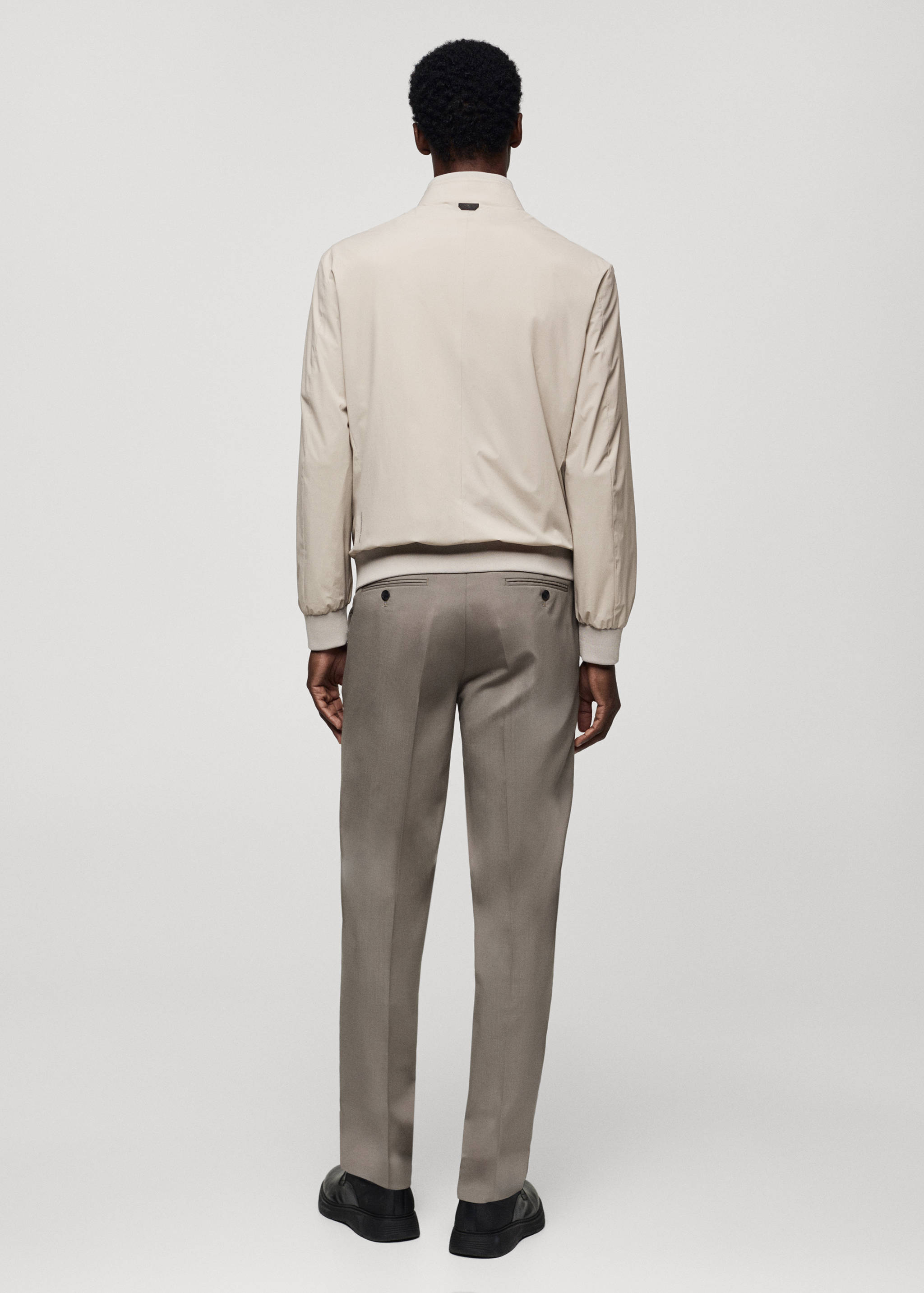 Stretch water-repellent bomber jacket - Reverse of the article