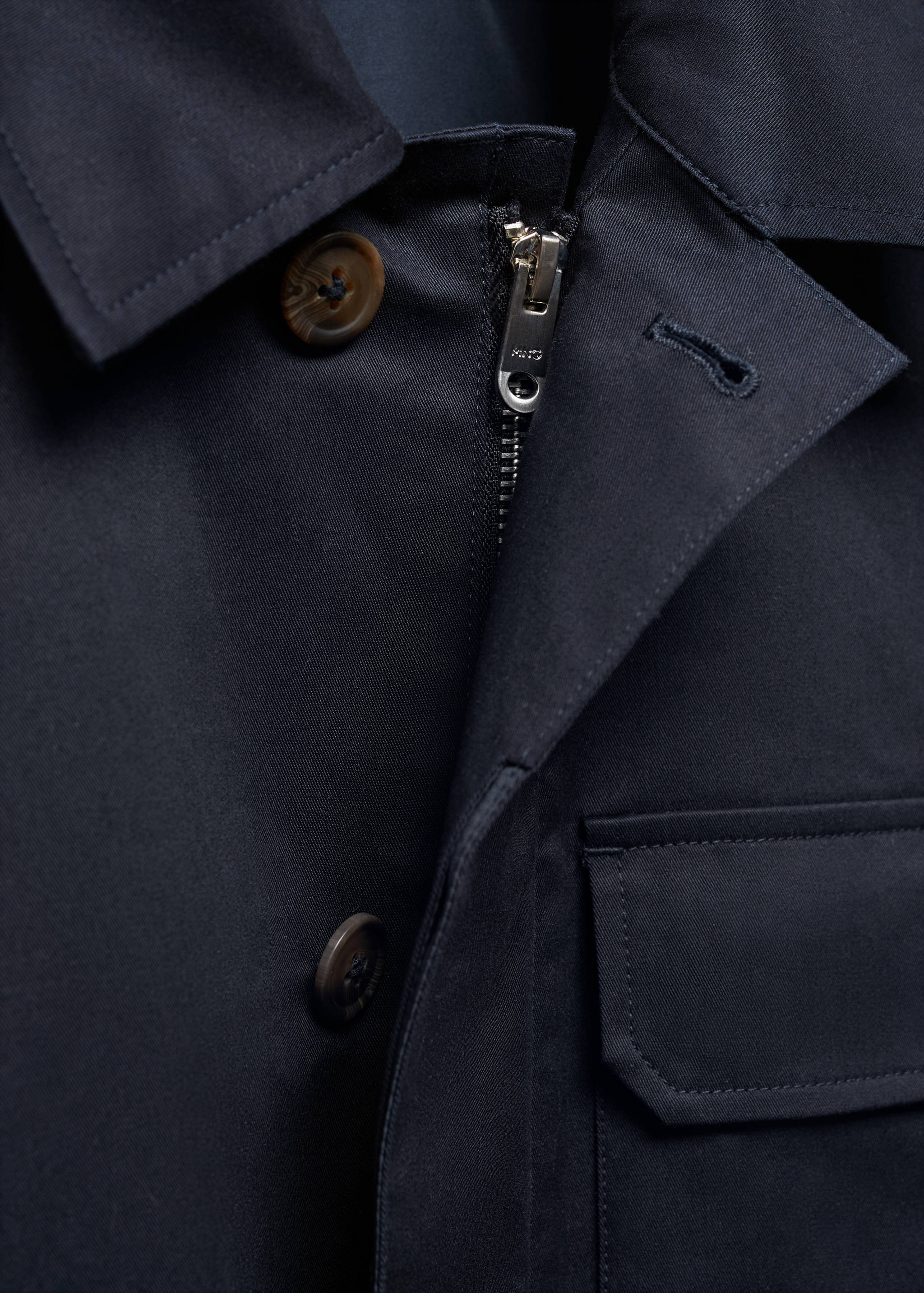 Pocketed cotton overshirt - Details of the article 8