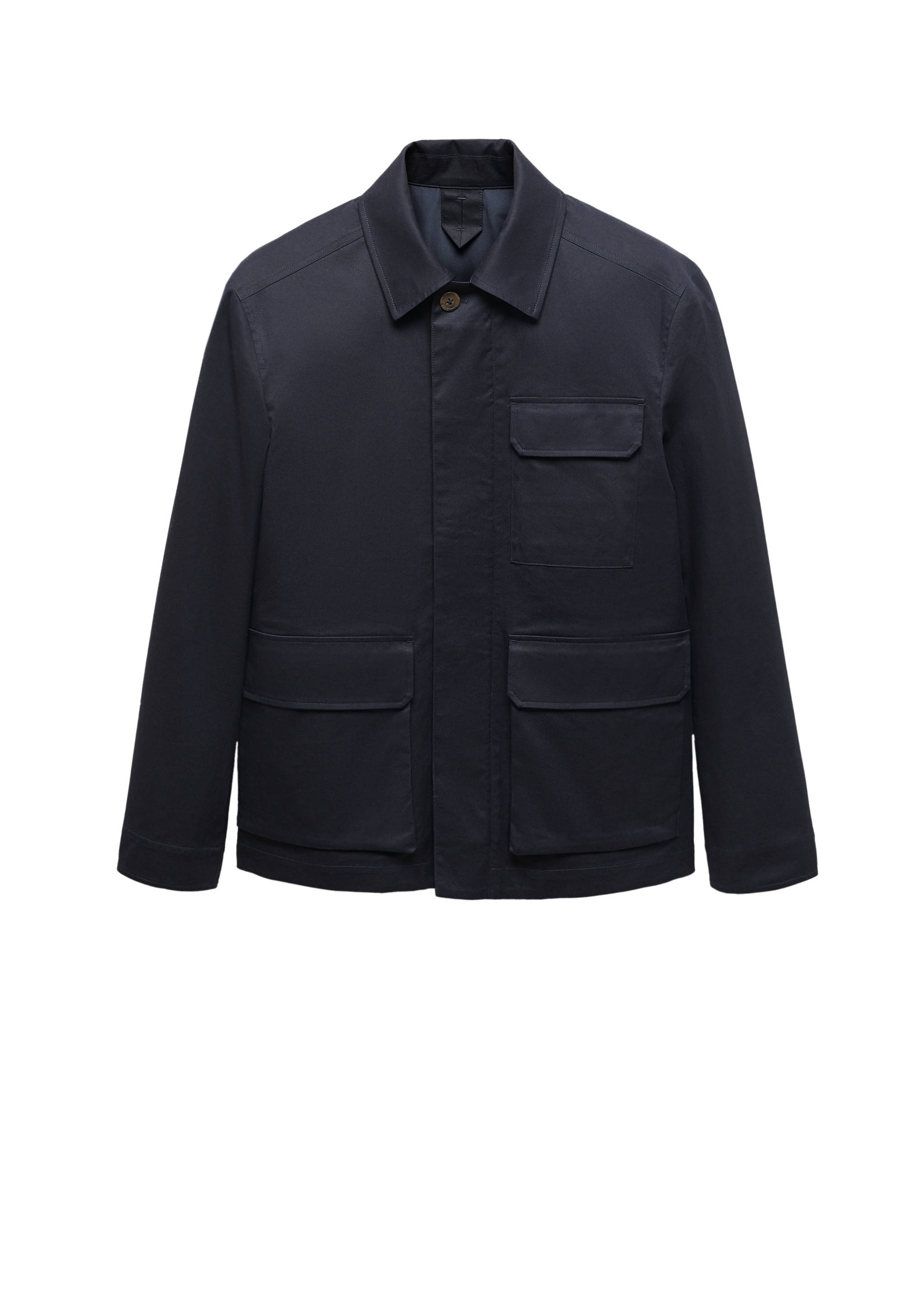 Pocketed cotton overshirt - Details of the article 9