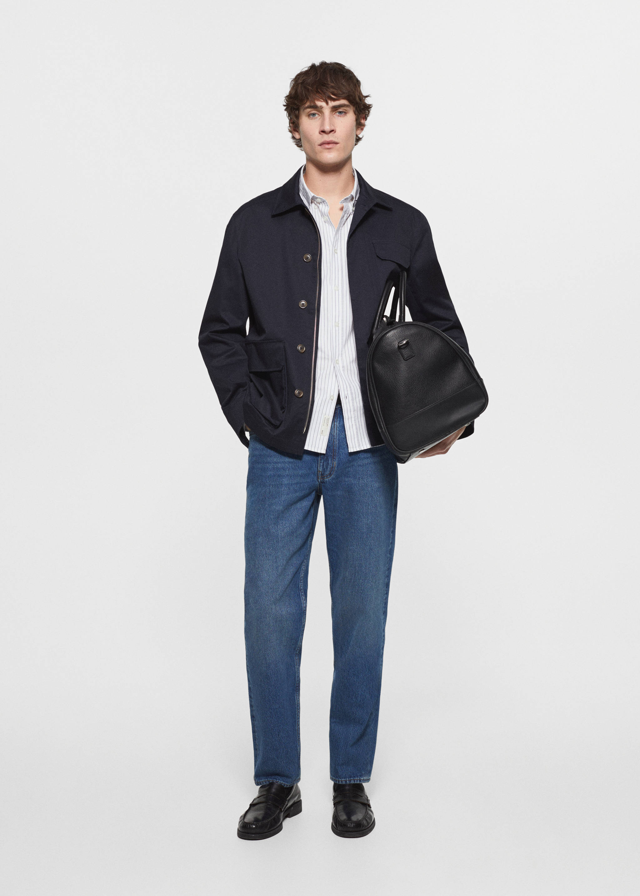 Pocketed cotton overshirt - Details of the article 5