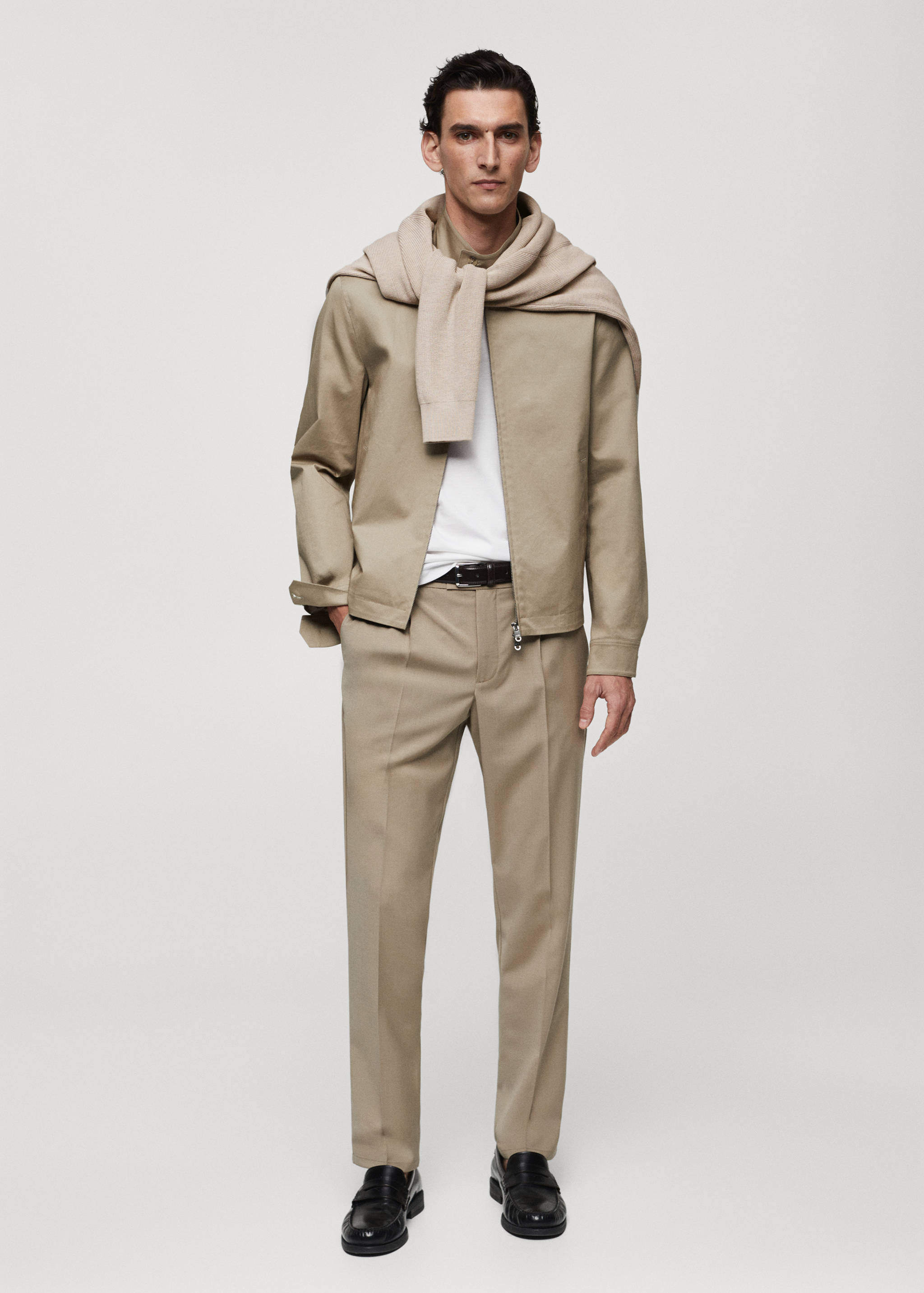 Zipper cotton jacket - General plane