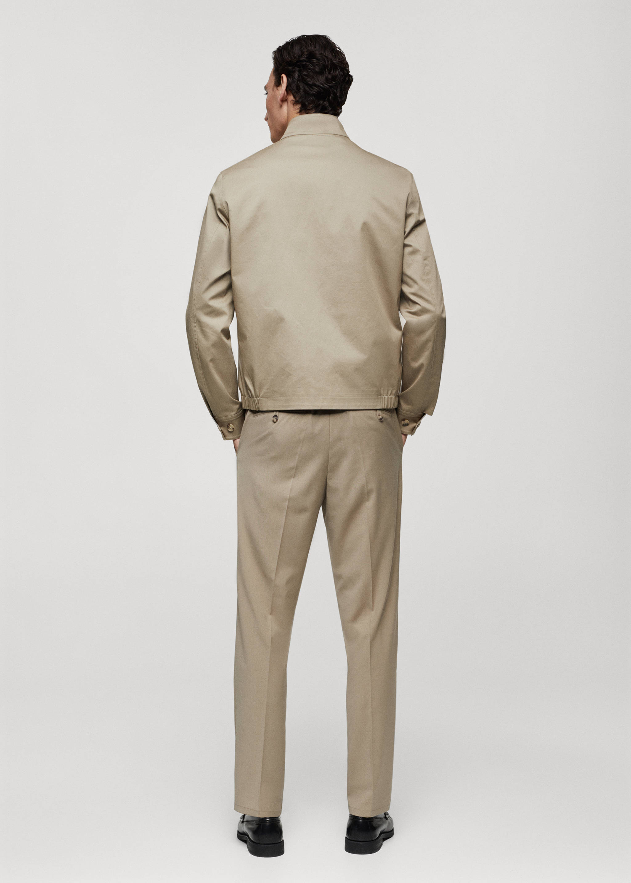 Zipper cotton jacket - Reverse of the article