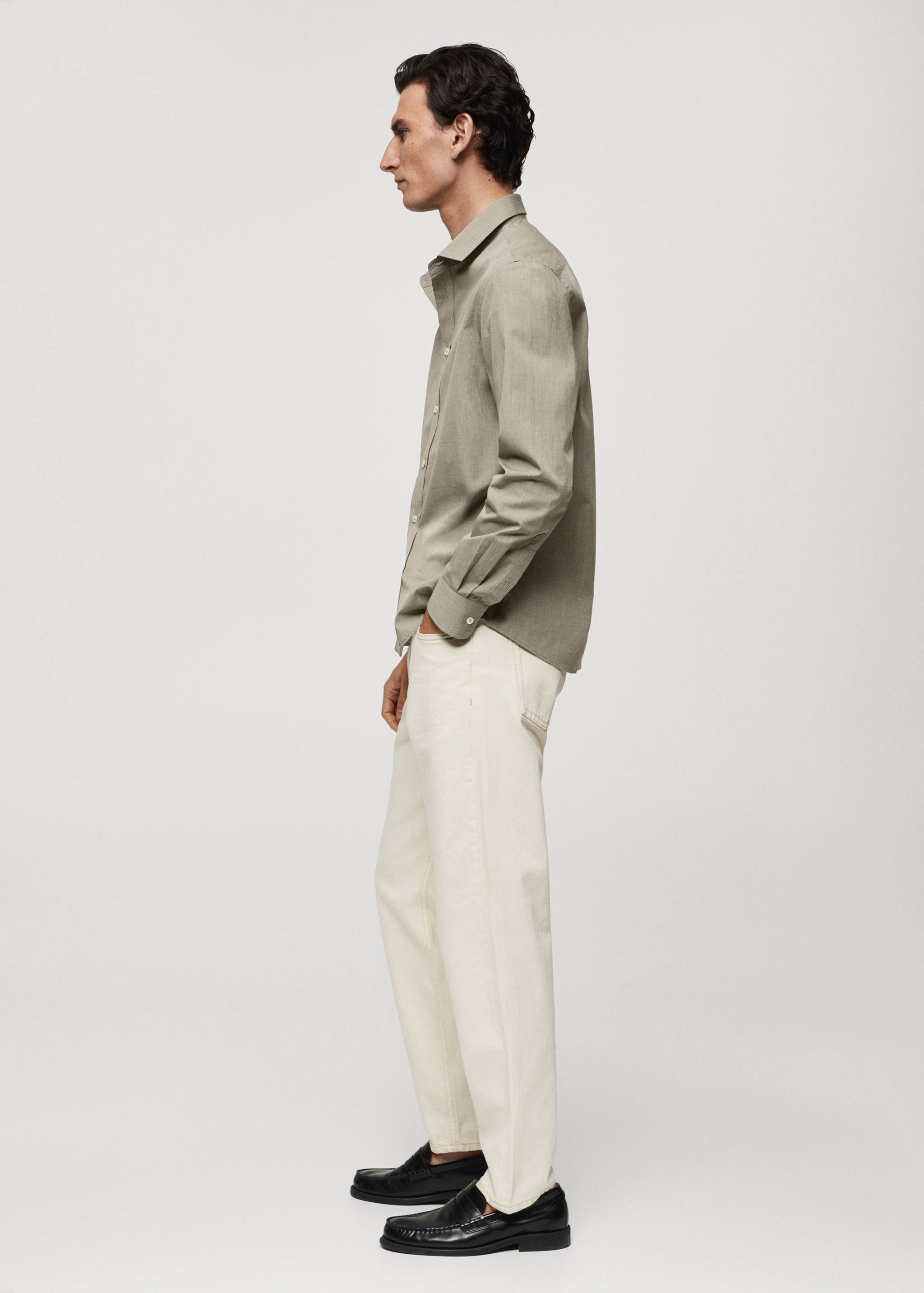 Fil-à-fil cotton shirt - Details of the article 2