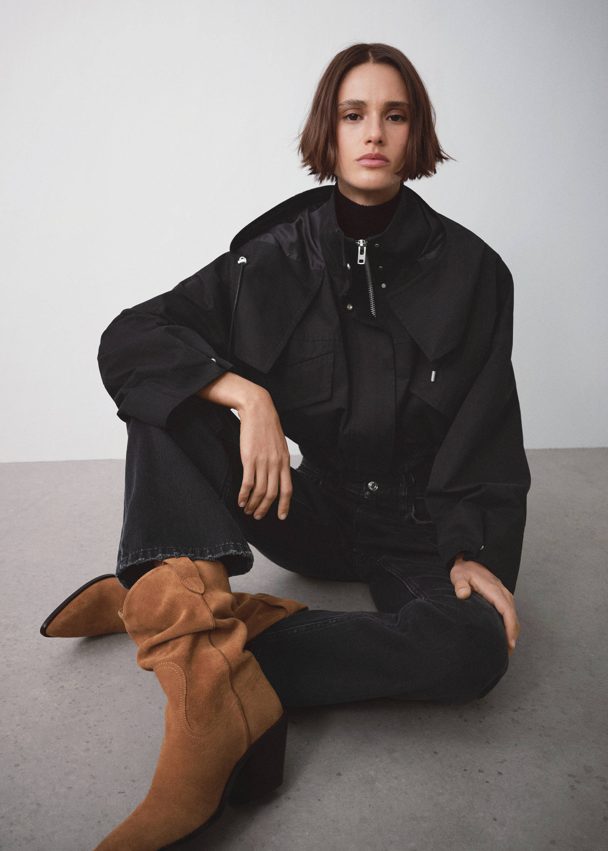 Suede leather ankle boots - General plane