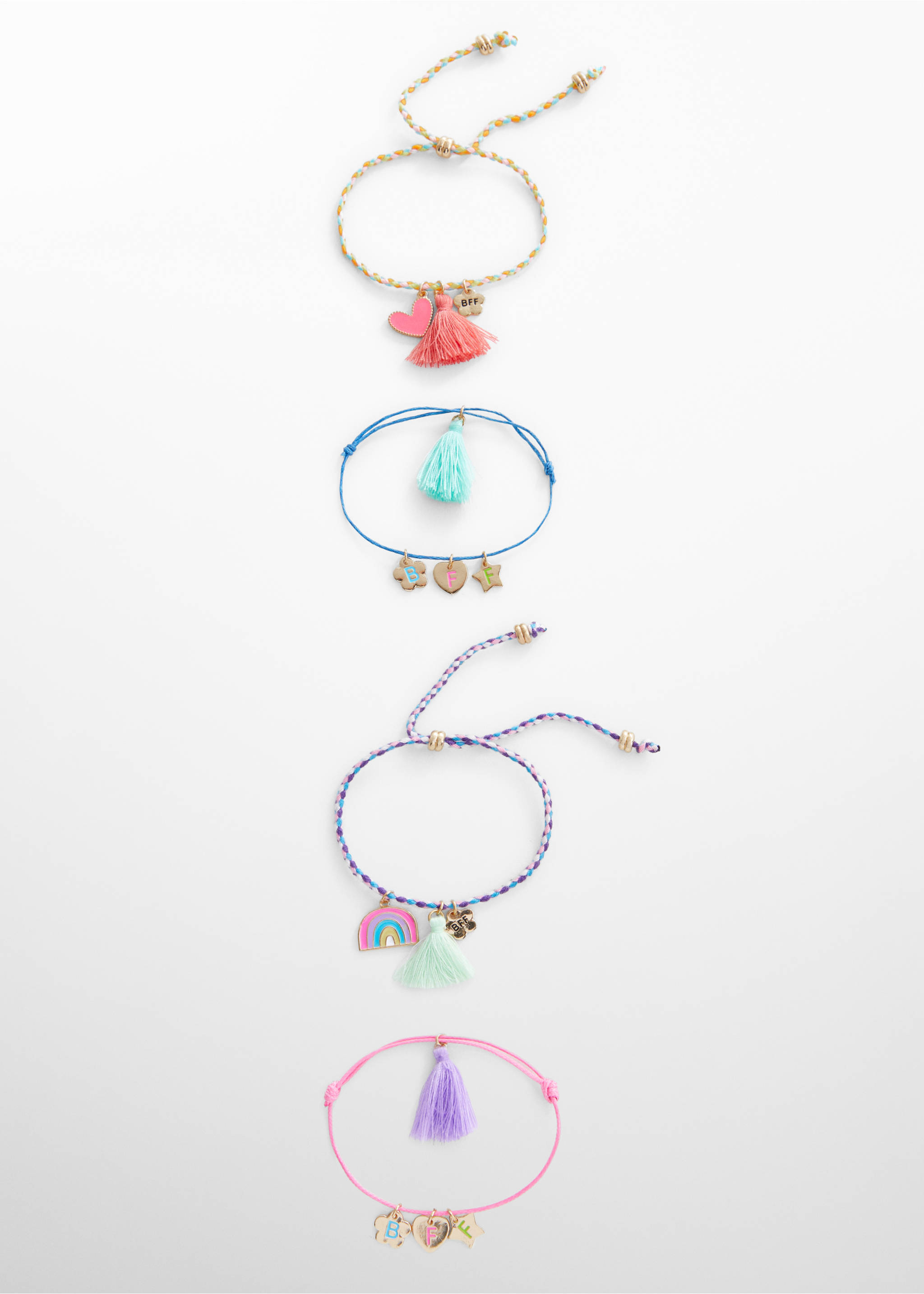 Pack of 4 Best Friends bracelets - Article without model, Lilac. Ref: 67044778-00.