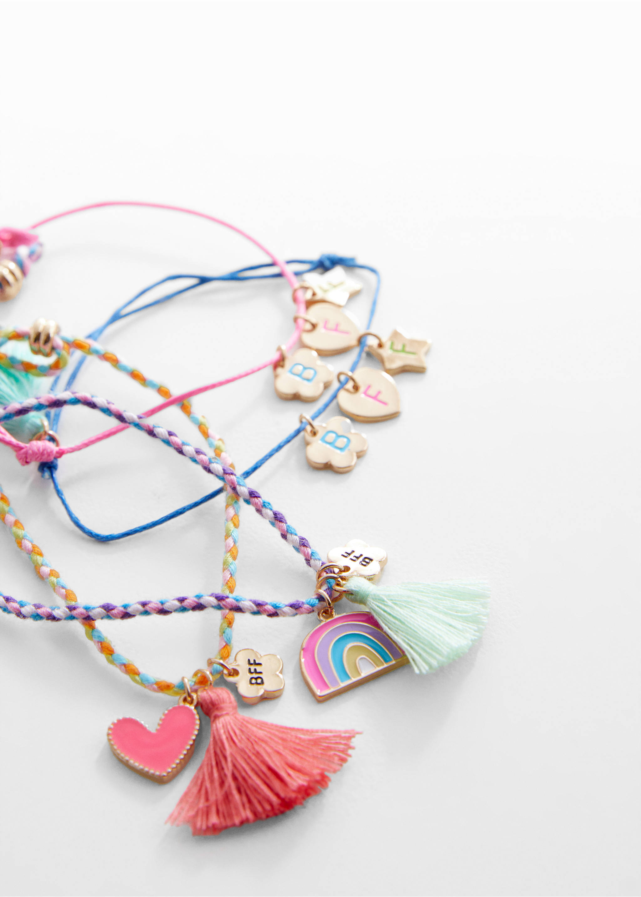 Pack of 4 Best Friends bracelets - Details of the article 1, Lilac. Ref: 67044778-00.