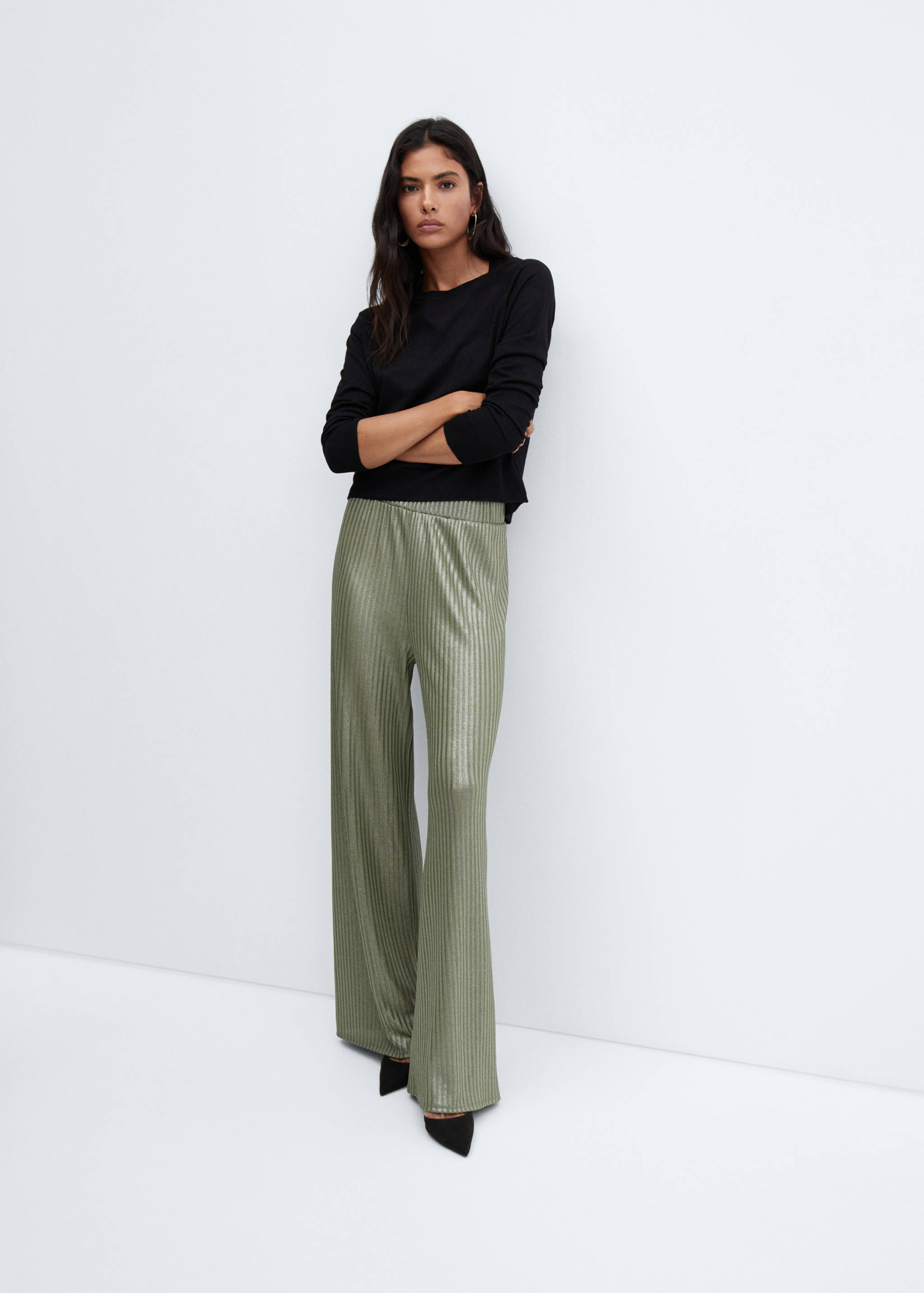Pantalon wideleg taille élastique - Détail de l'article 2