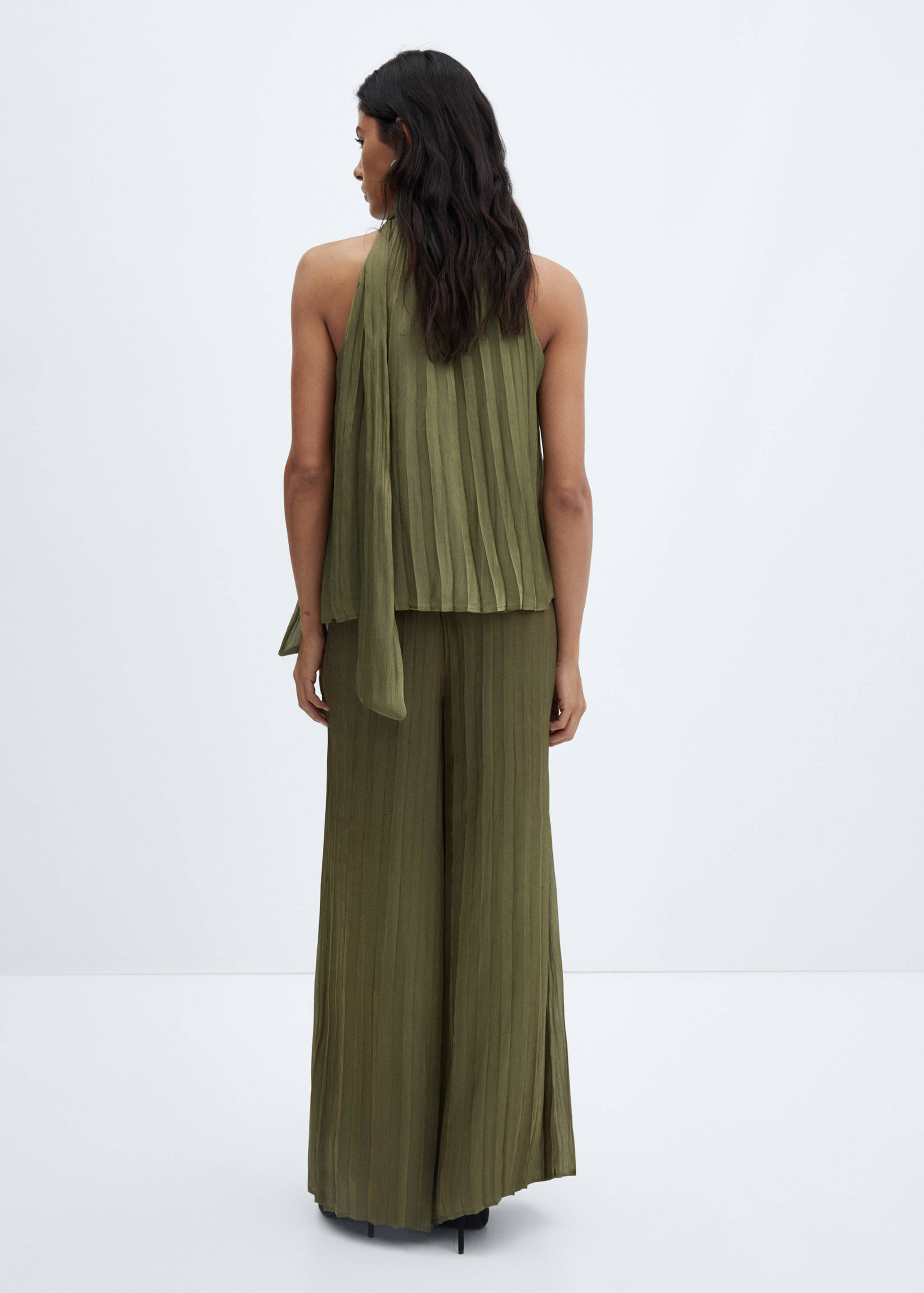 Blusa plisada lazo - Reverso del artículo