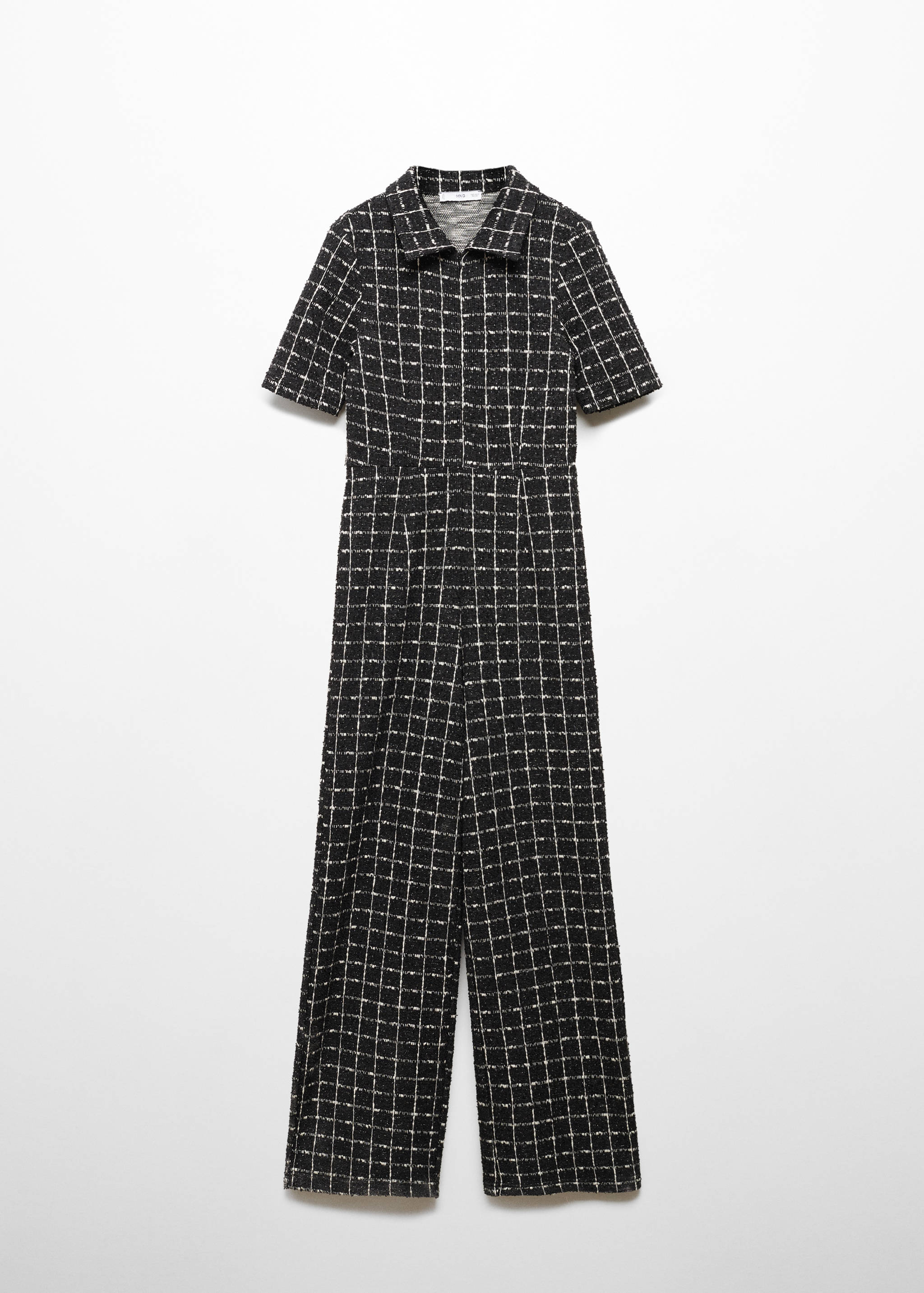 Short-sleeved tweed jumpsuit - Article without model