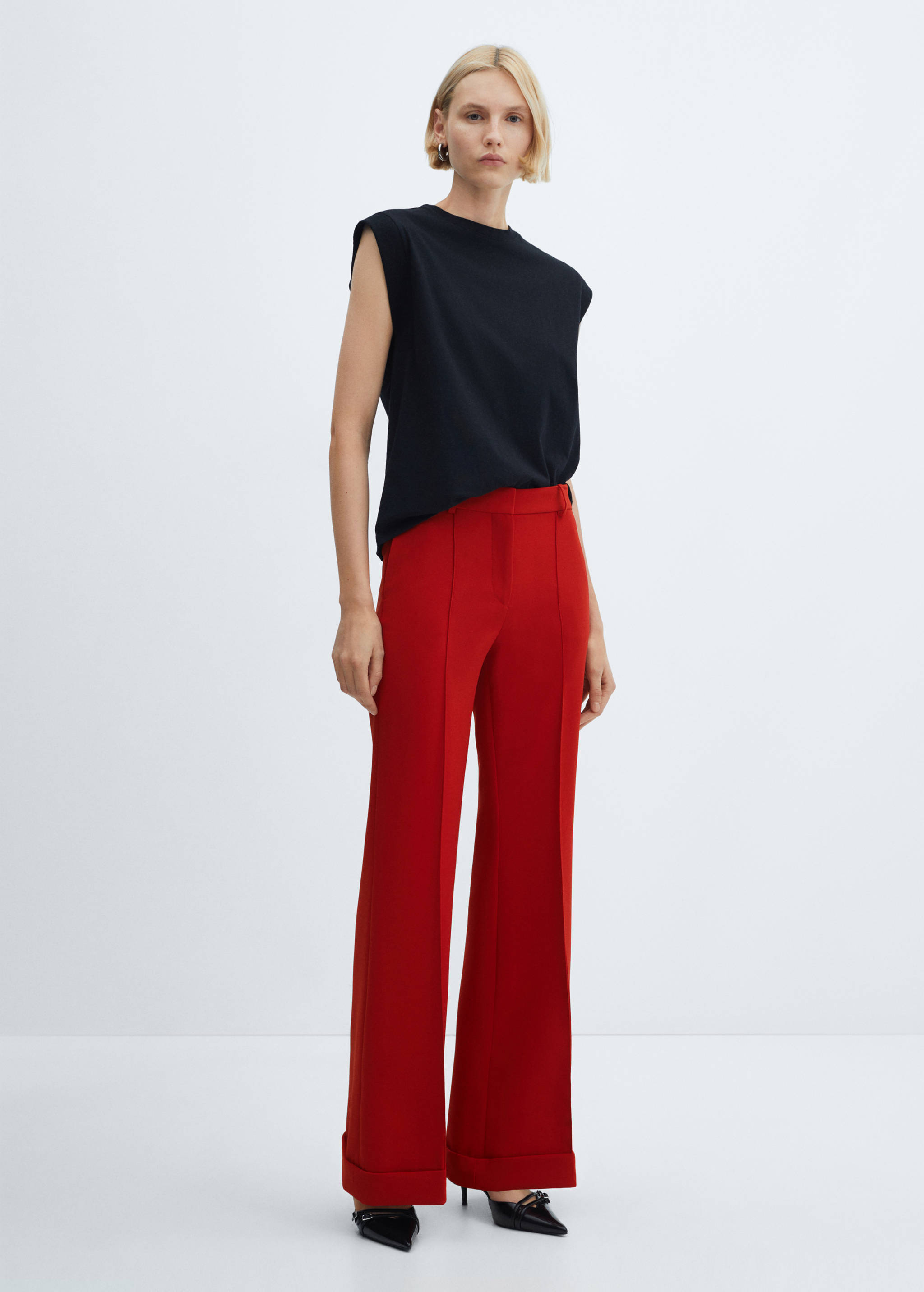 Pantalon flare taille normale - Plan général