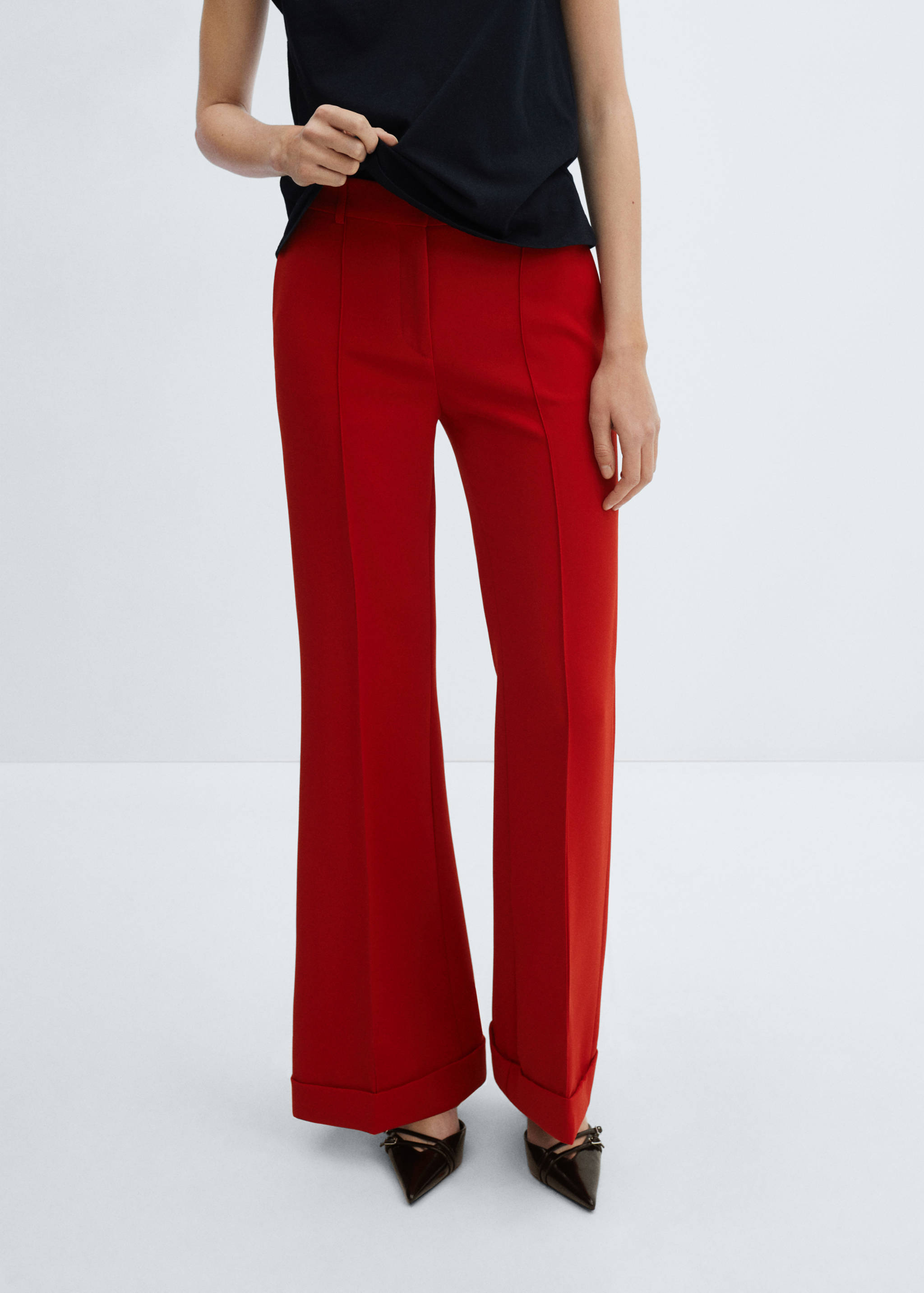 Pantalon flare taille normale - Plan moyen