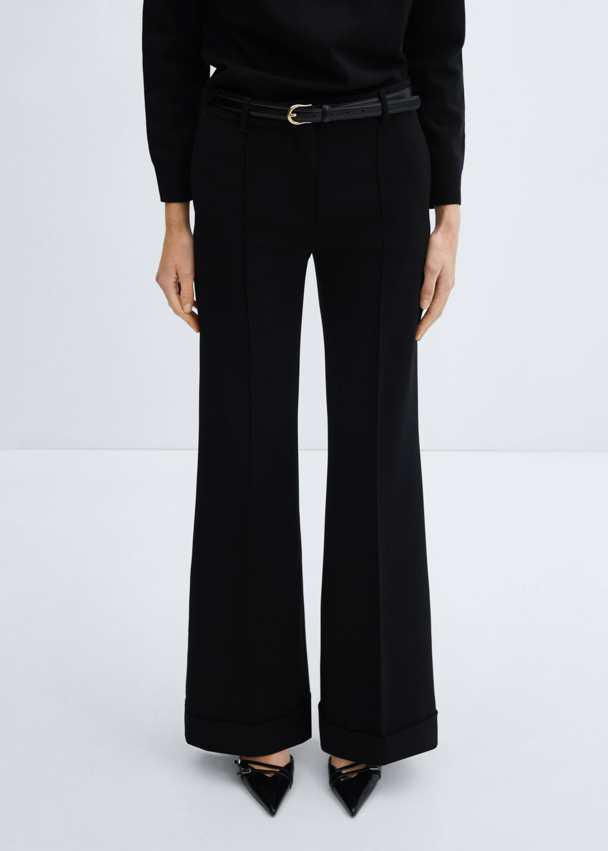 Pantalon flare taille normale - Plan moyen