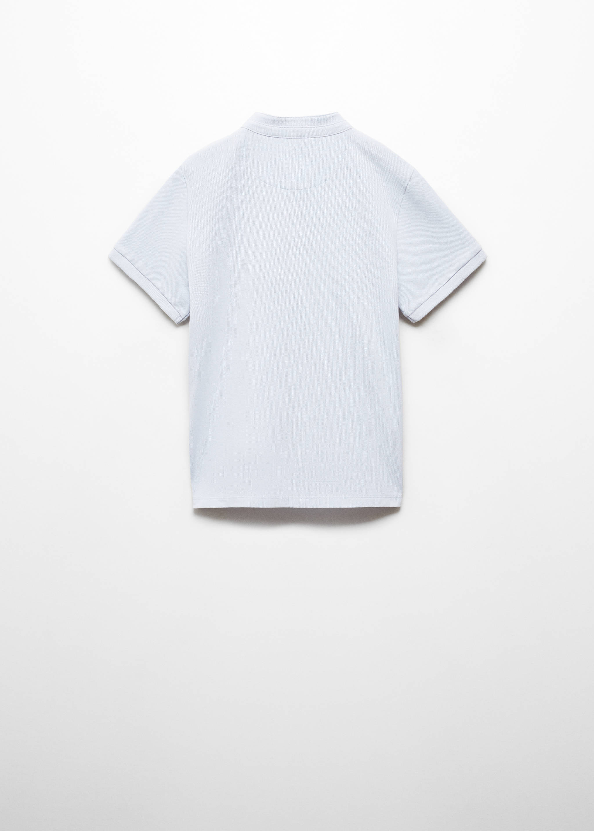 Polo de algodão com gola de mandarim - Verso do artigo