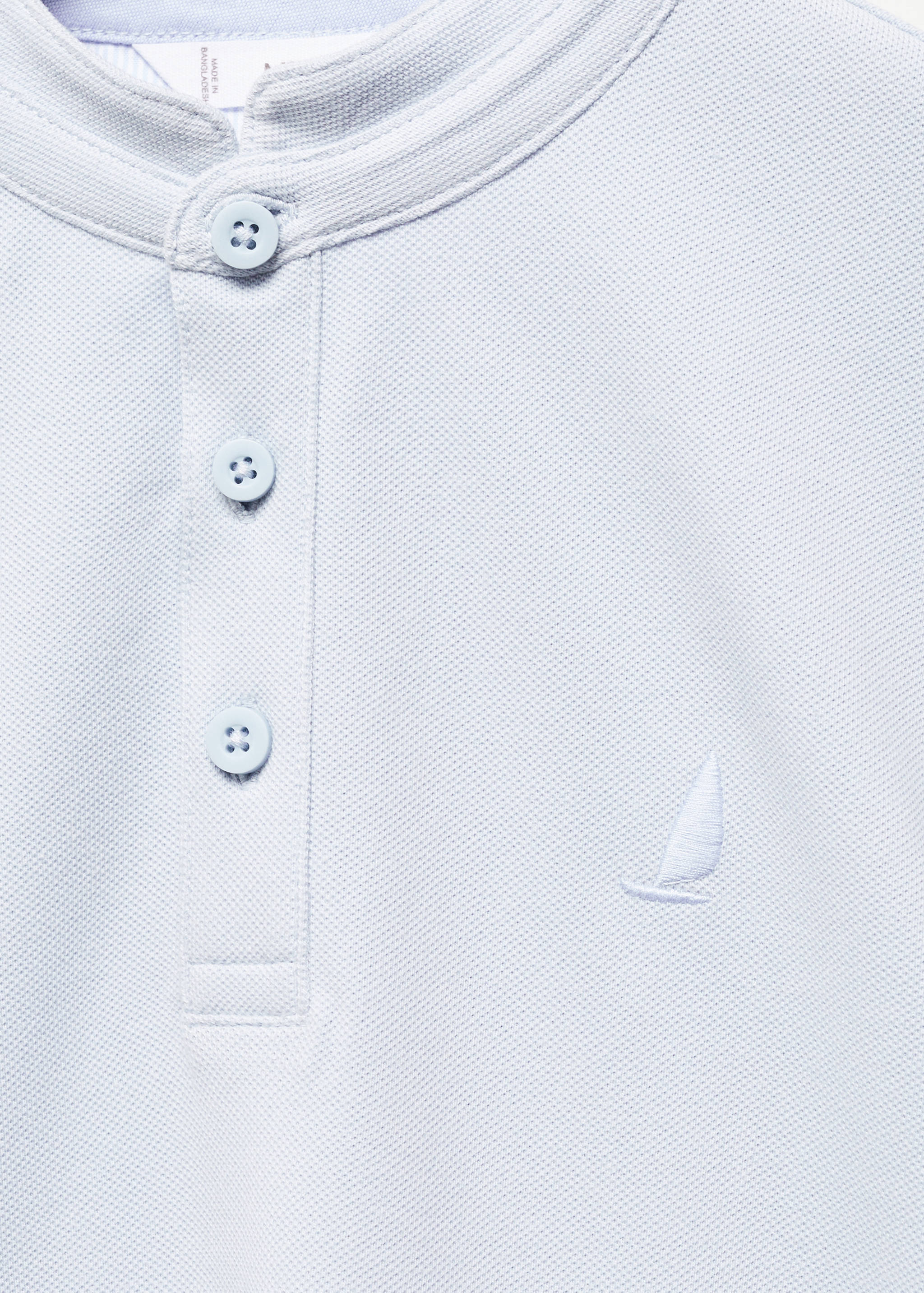 Polo de algodão com gola de mandarim - Pormenor do artigo 8