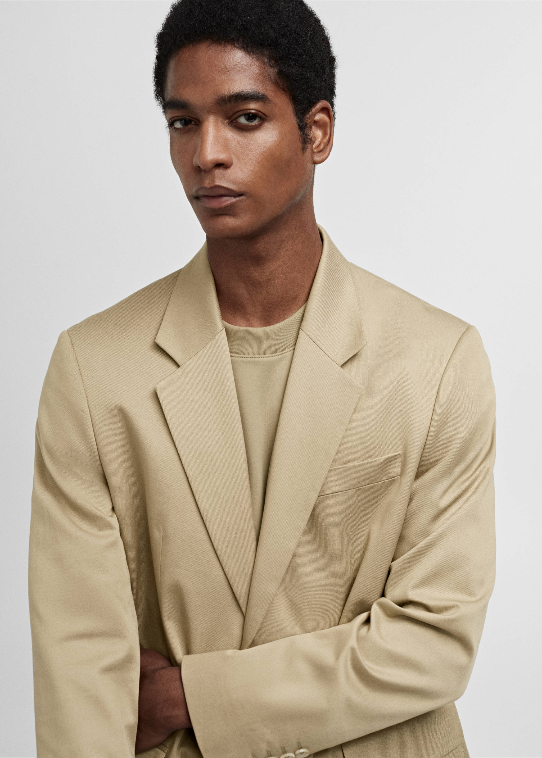 Regular fit suit blazer - Details of the article 1