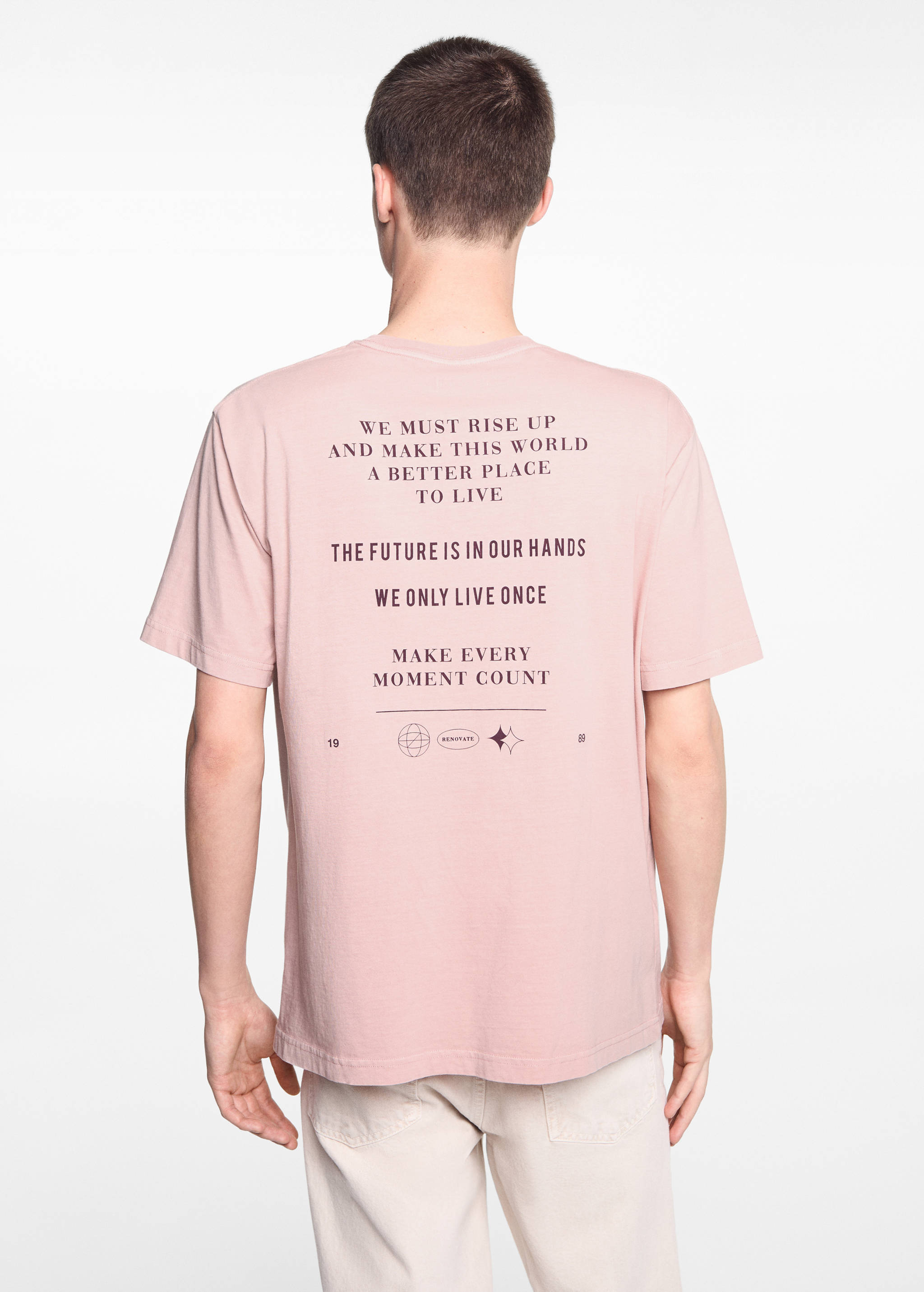 Short-sleeved printed t-shirt - Reverse of the article
