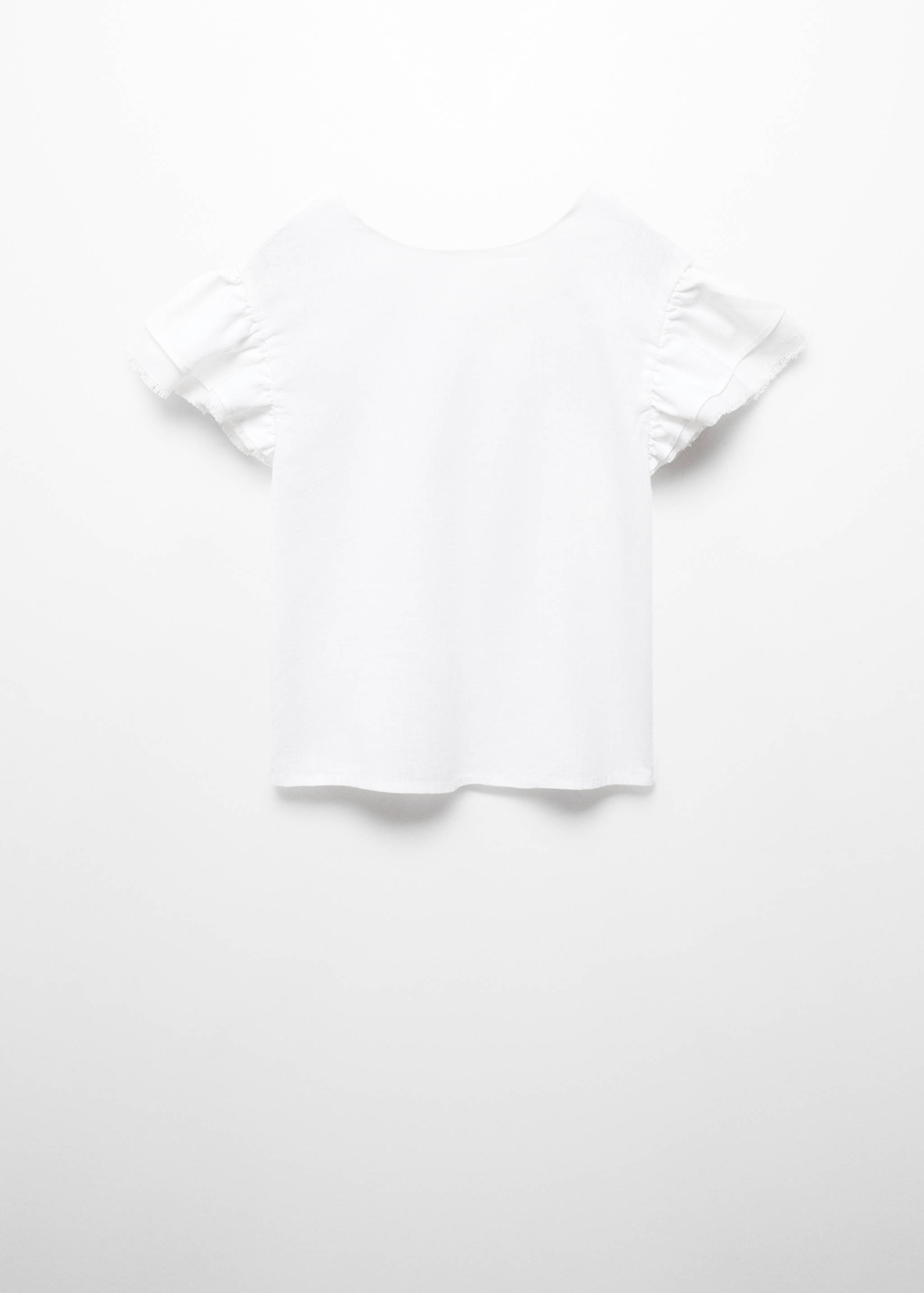 Linen-blend ruffled blouse - Article without model