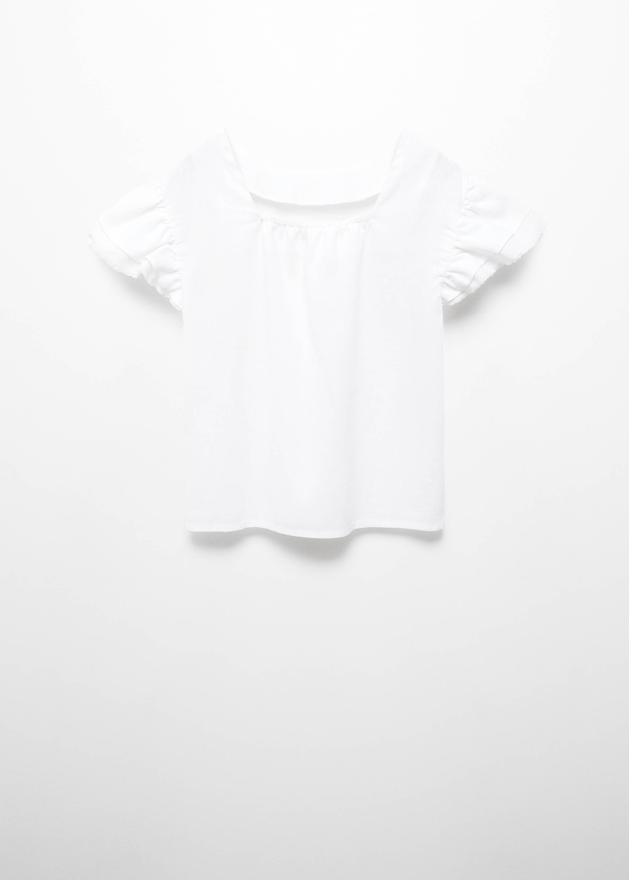 Linen-blend ruffled blouse - Reverse of the article