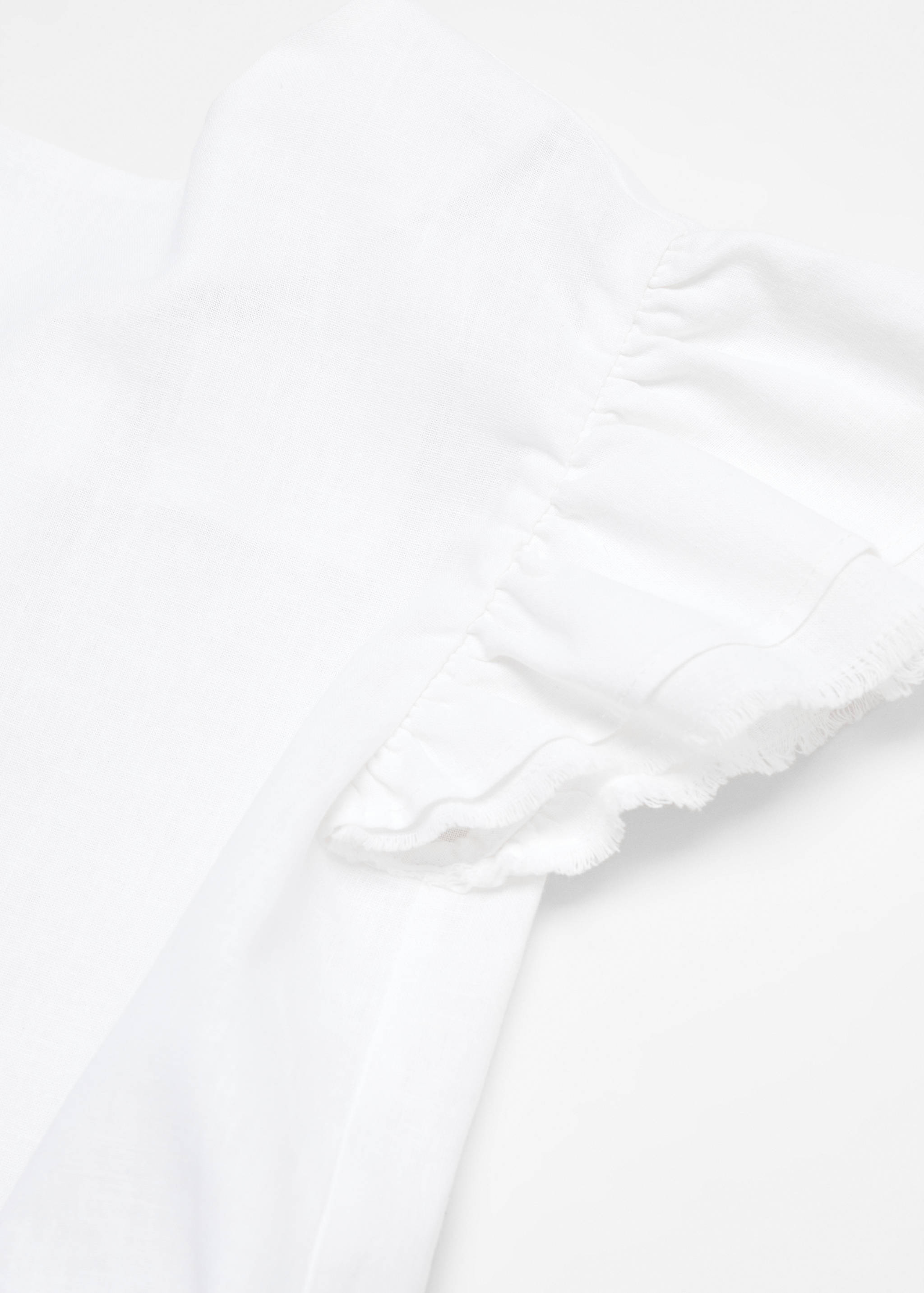 Linen-blend ruffled blouse - Details of the article 8
